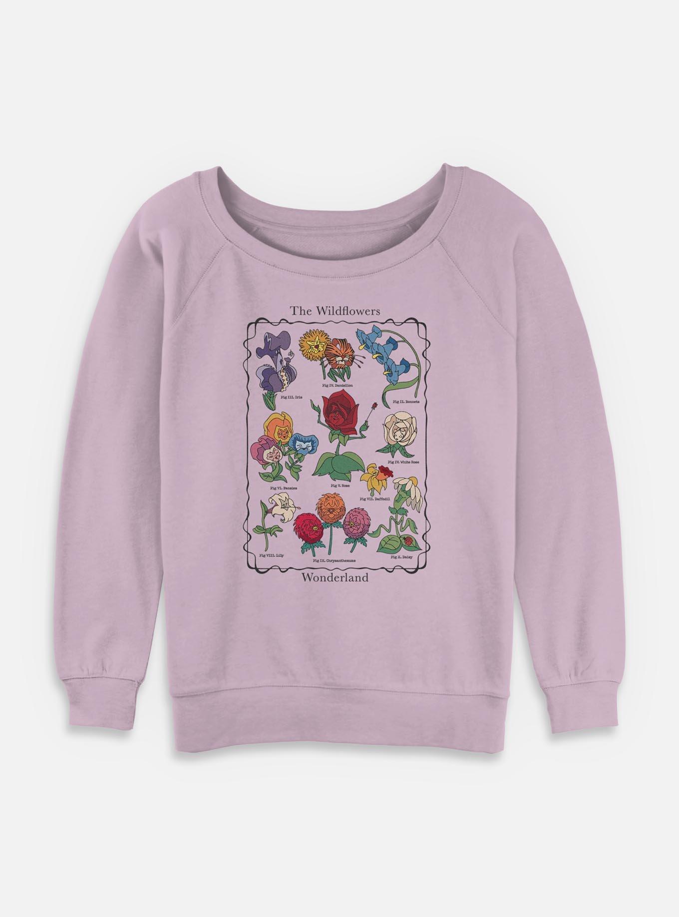 Disney Alice in Wonderland Alice Flowers Womens Slouchy Sweatshirt, , hi-res