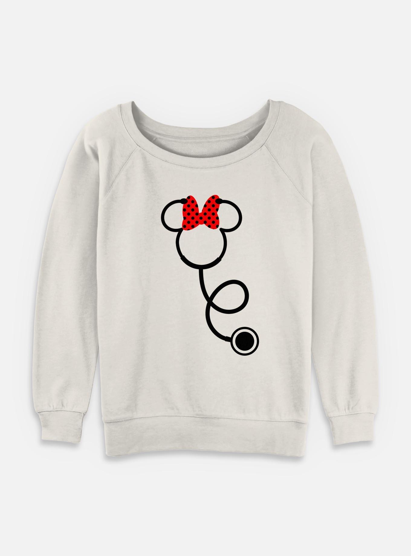 Disney Minnie Mouse Minnie Stethoscope Womens Slouchy Sweatshirt, , hi-res