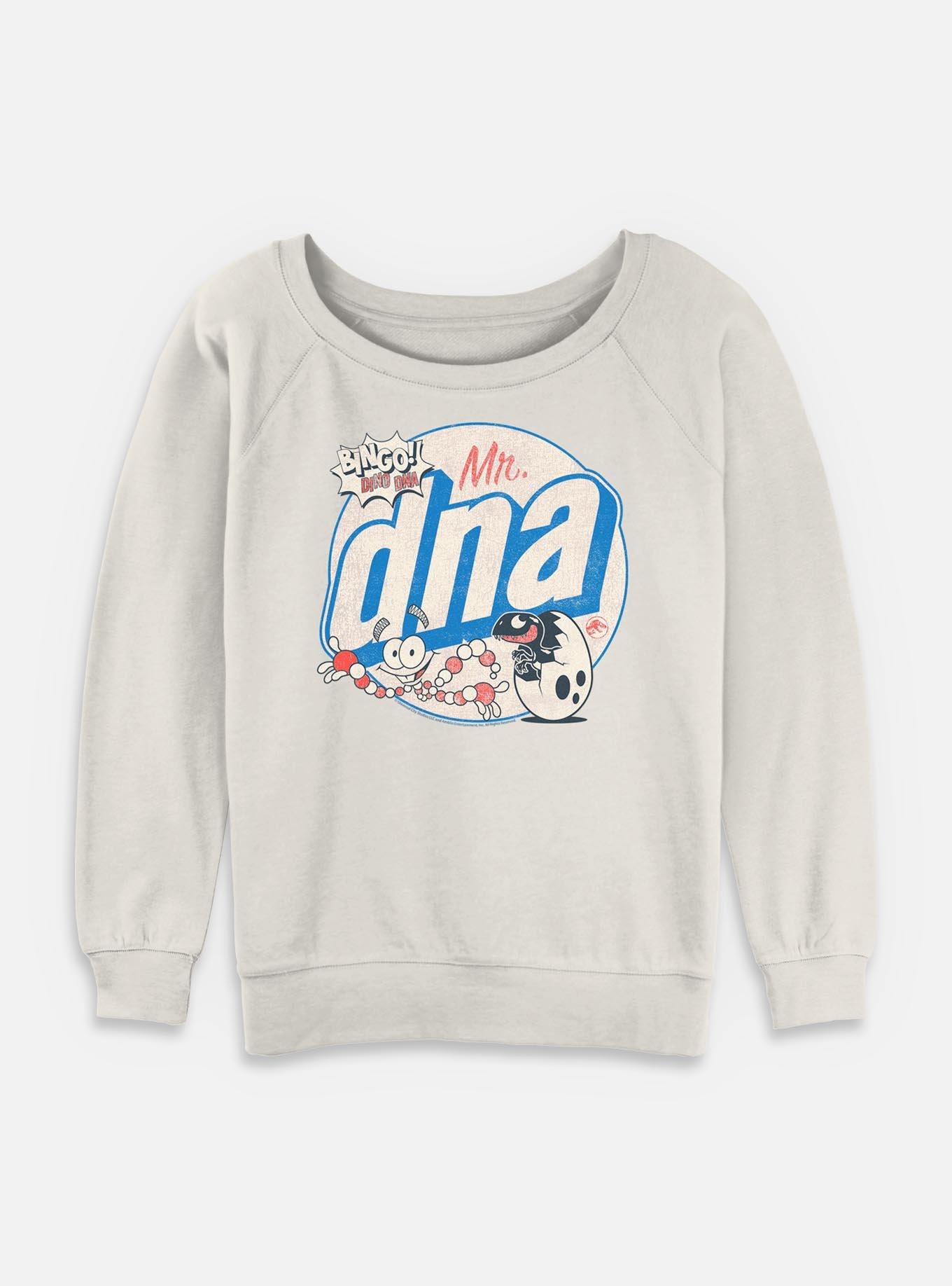 Jurassic Park Mr DNA Womens Slouchy Sweatshirt, EGRET, hi-res