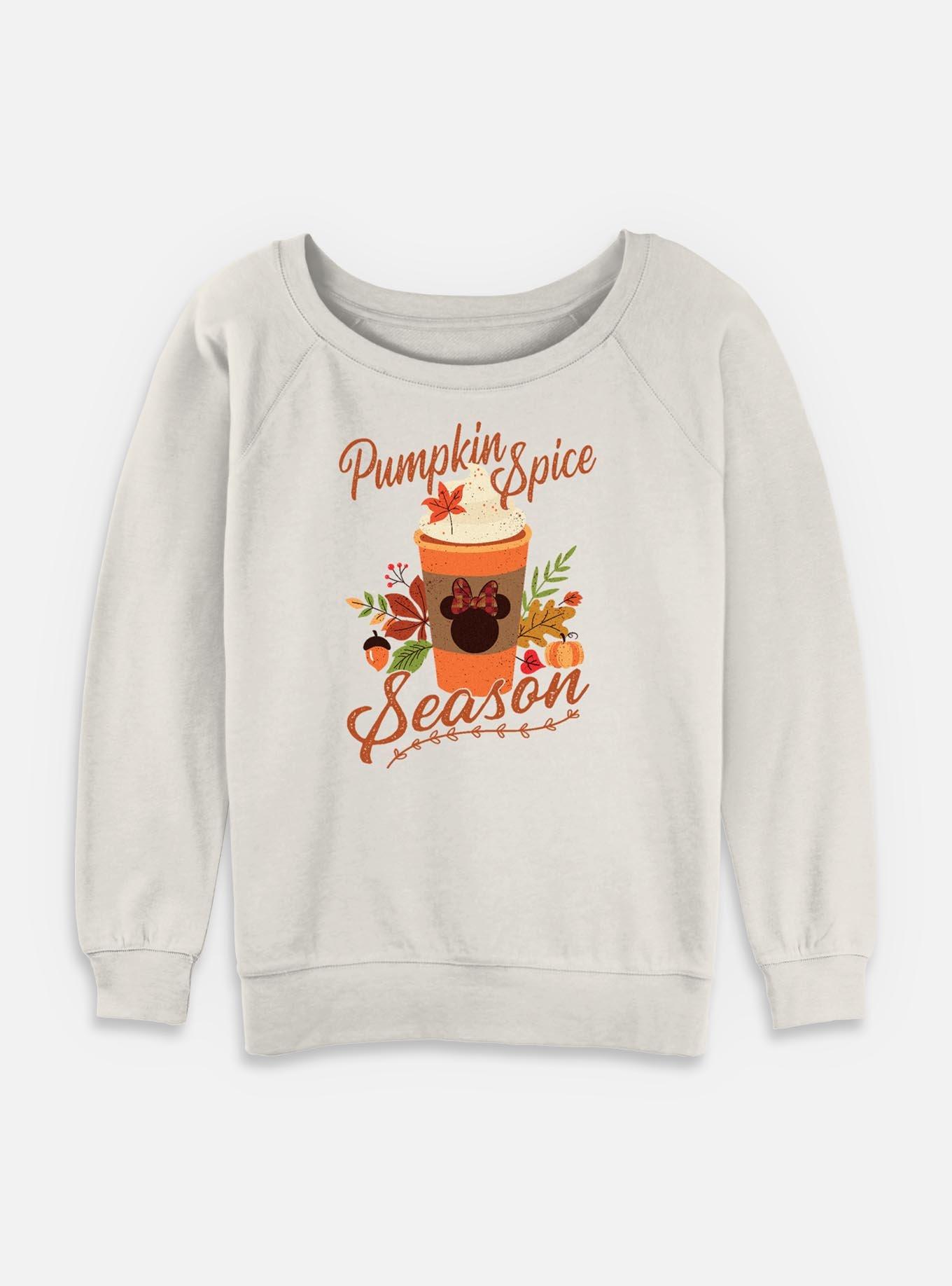 Disney Minnie Mouse Pumpkin Spice Womens Slouchy Sweatshirt, , hi-res