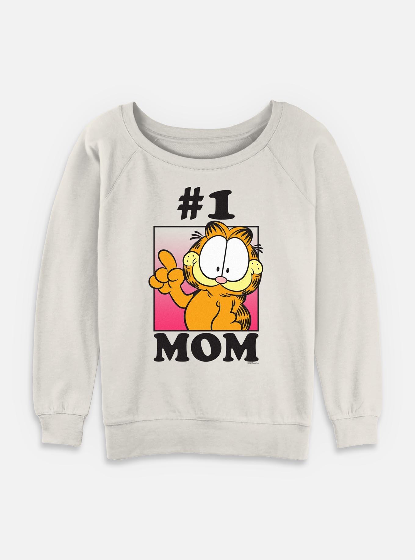 Garfield #1 Mom Womens Slouchy Sweatshirt