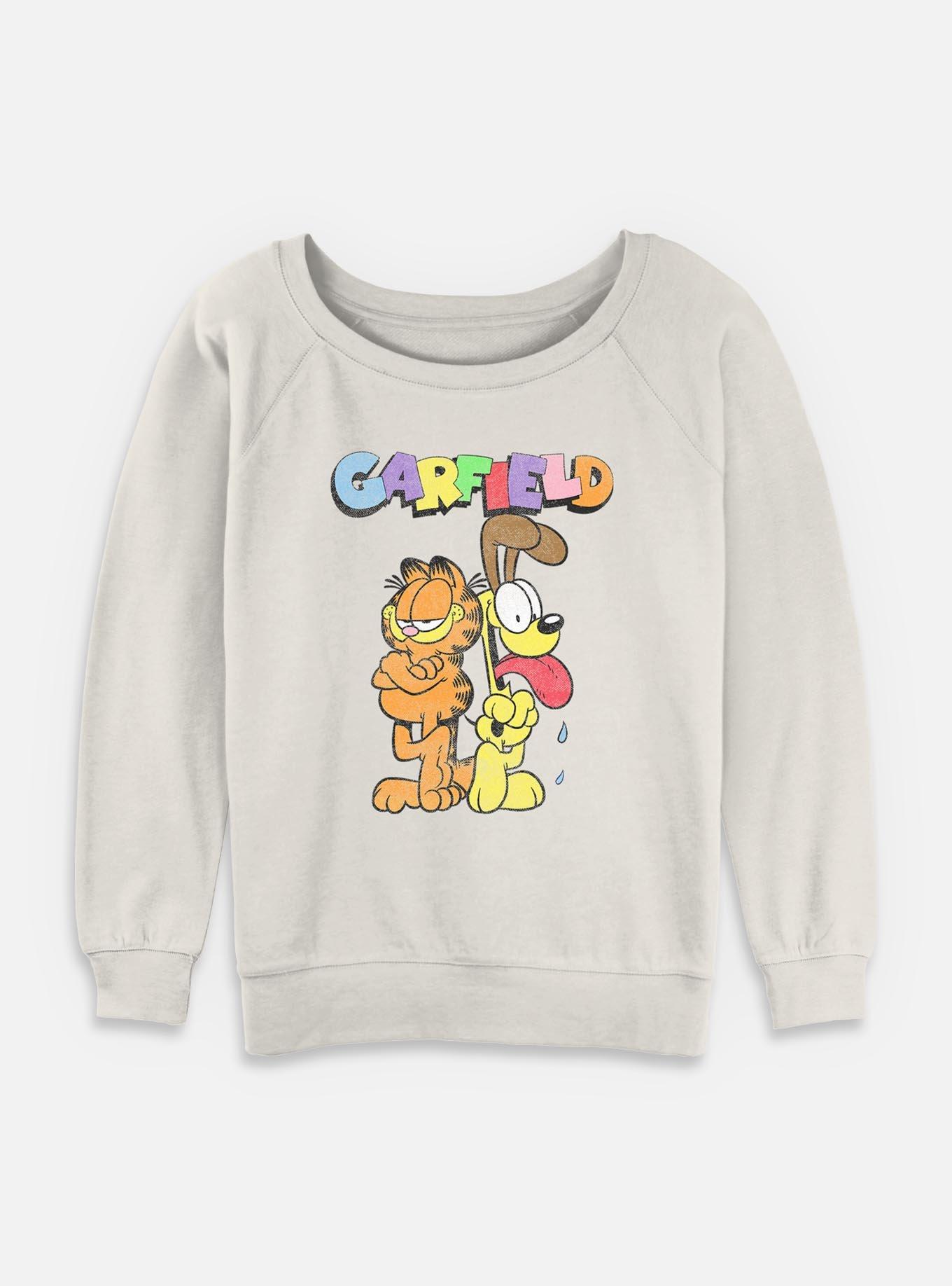 Garfield Best Buds Garfield & Odie Womens Slouchy Sweatshirt, , hi-res
