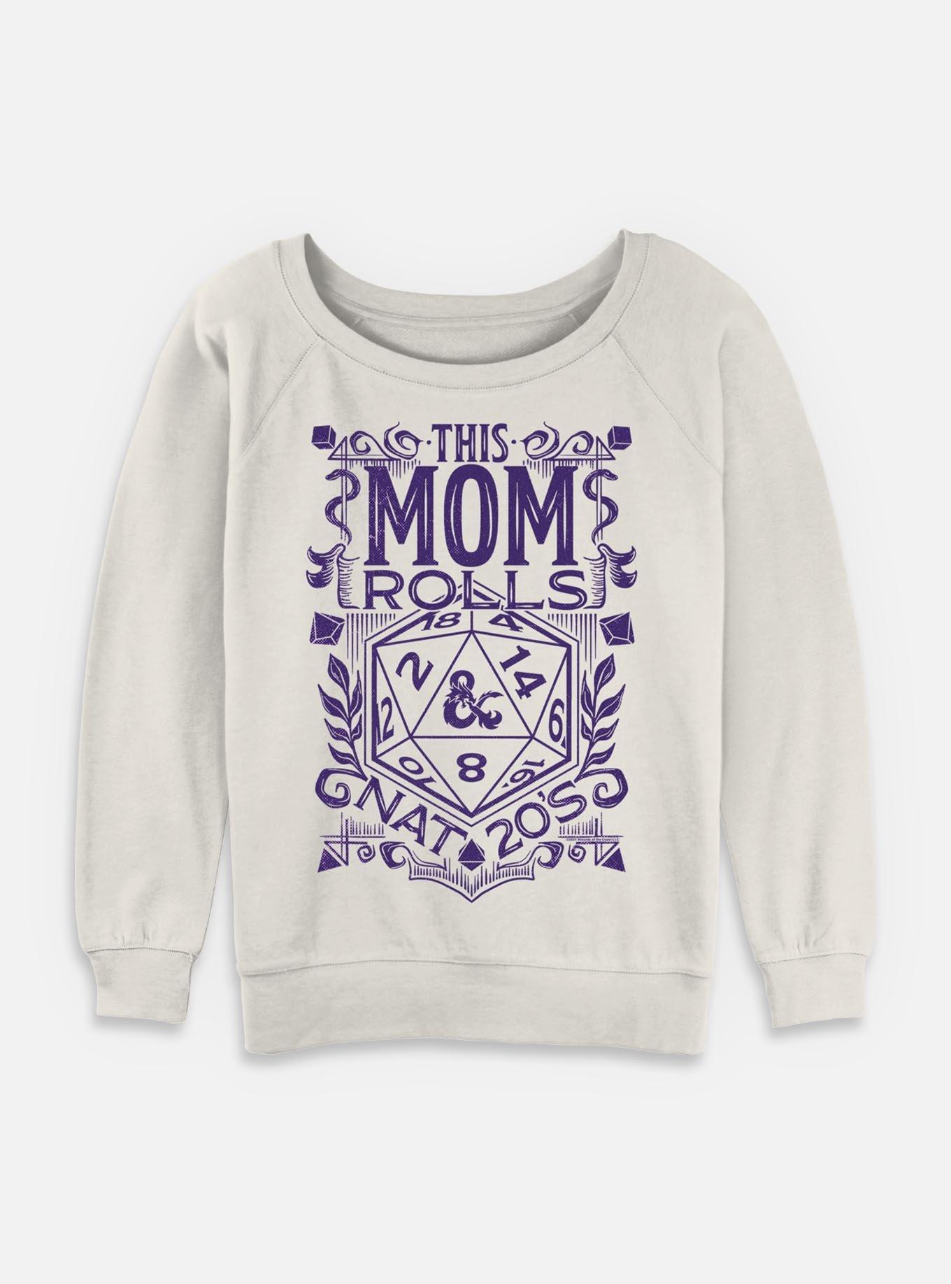 Dungeons & Dragons Rolling Nat Twenties Womens Slouchy Sweatshirt, , hi-res