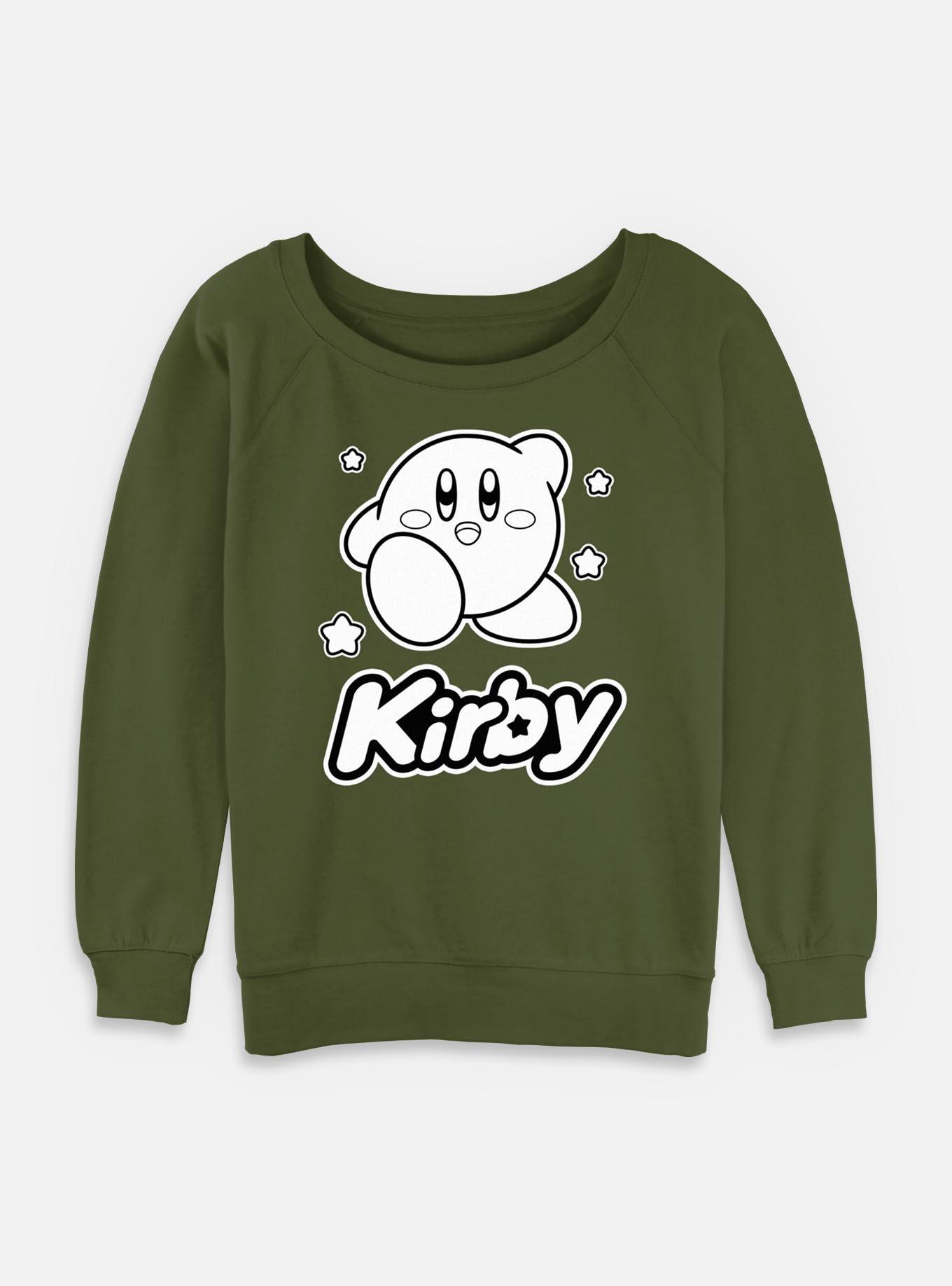 Kirby Monochrome Kirby Womens Slouchy Sweatshirt, , hi-res