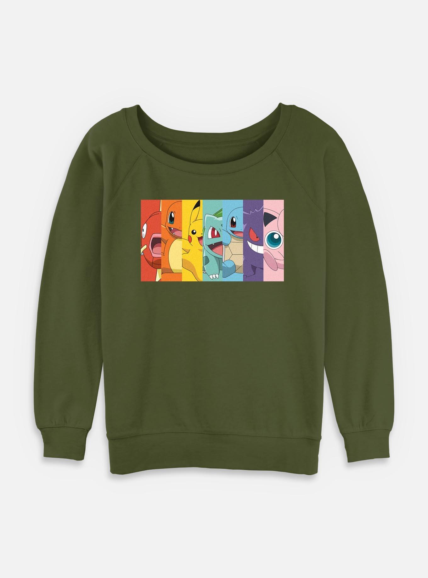 Pokemon Poke Rainbow Womens Slouchy Sweatshirt, , hi-res