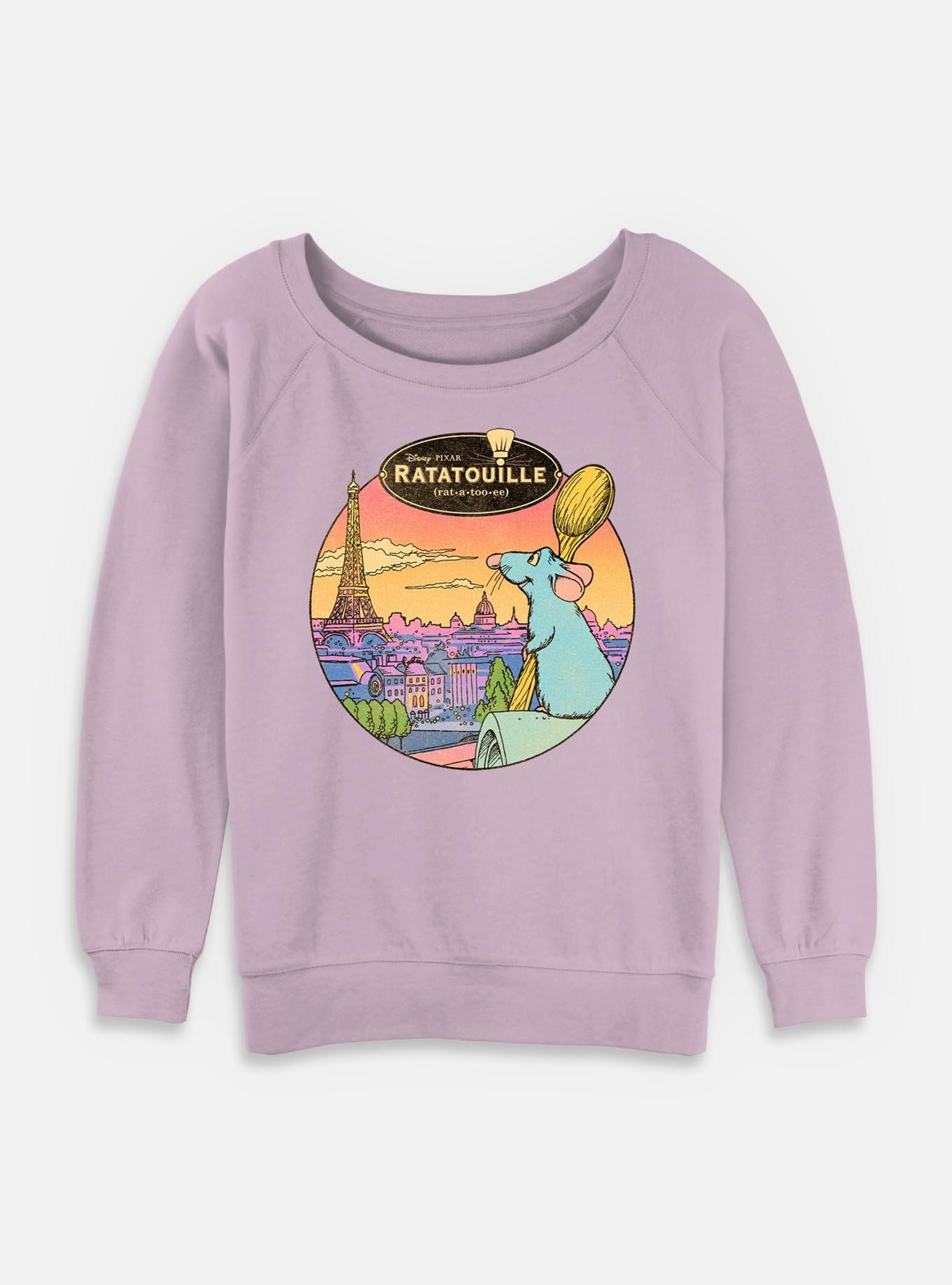 Disney Pixar Ratatouille Le Rat Parisian Womens Slouchy Sweatshirt, , hi-res