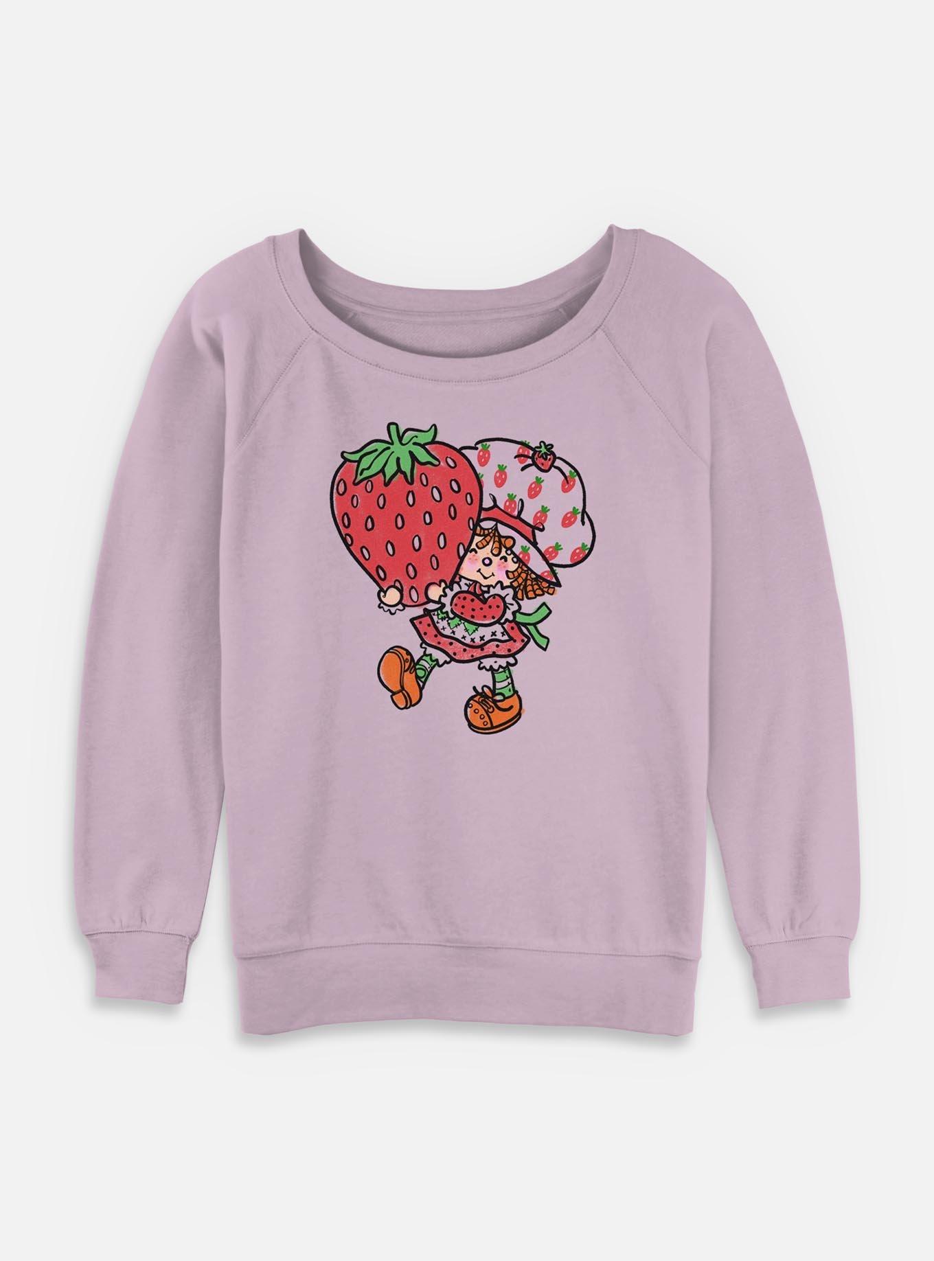 Strawberry Shortcake Strawberry Shortcake Cute  Womens Slouchy Sweatshirt, LAVENDER, hi-res