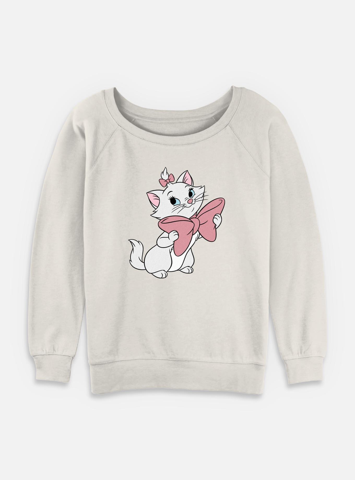 Disney The Aristocats Marie Bow Smile Womens Slouchy Sweatshirt, , hi-res