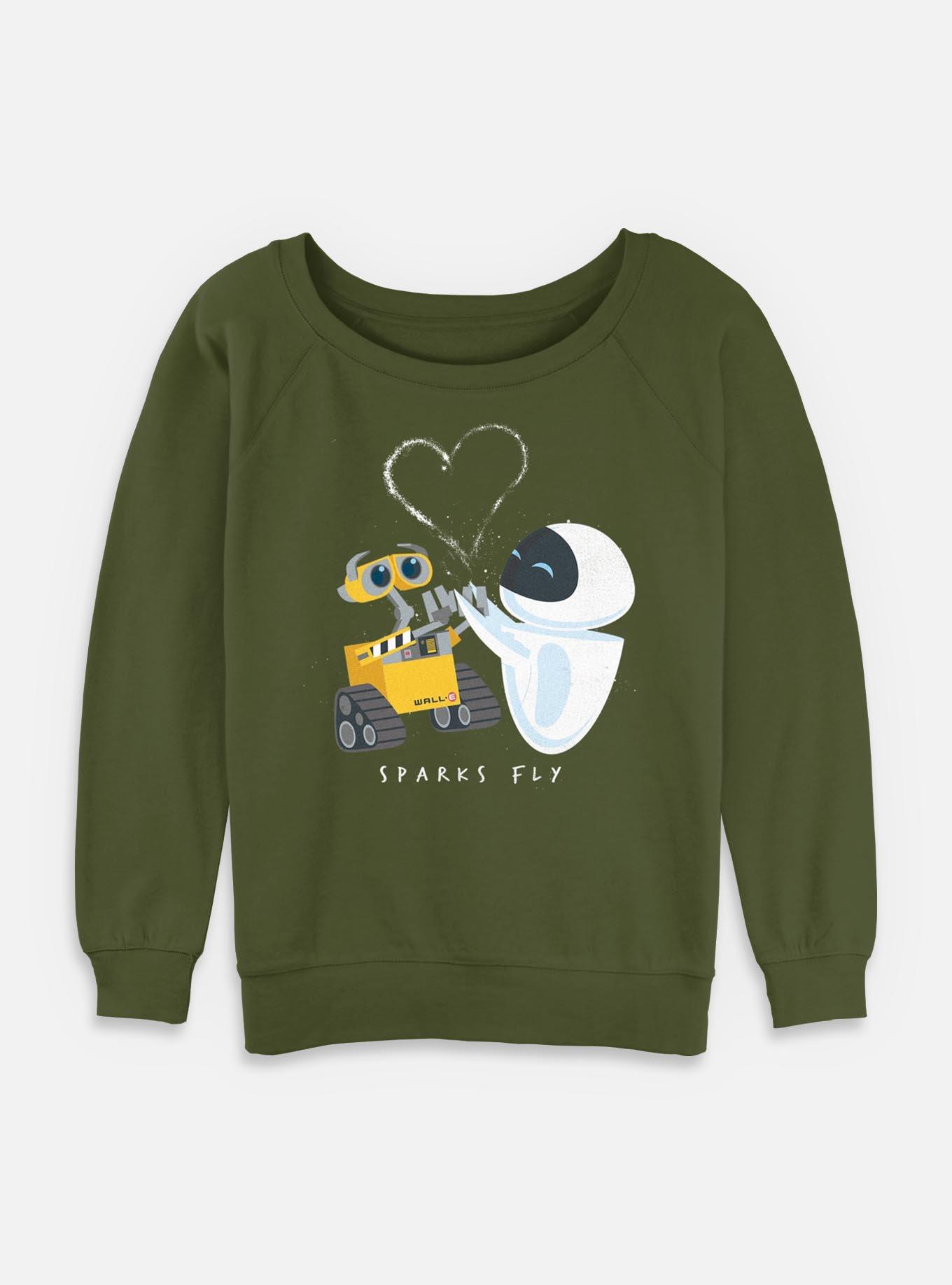Disney Pixar WALL-E Sparks Fly Womens Slouchy Sweatshirt, , hi-res