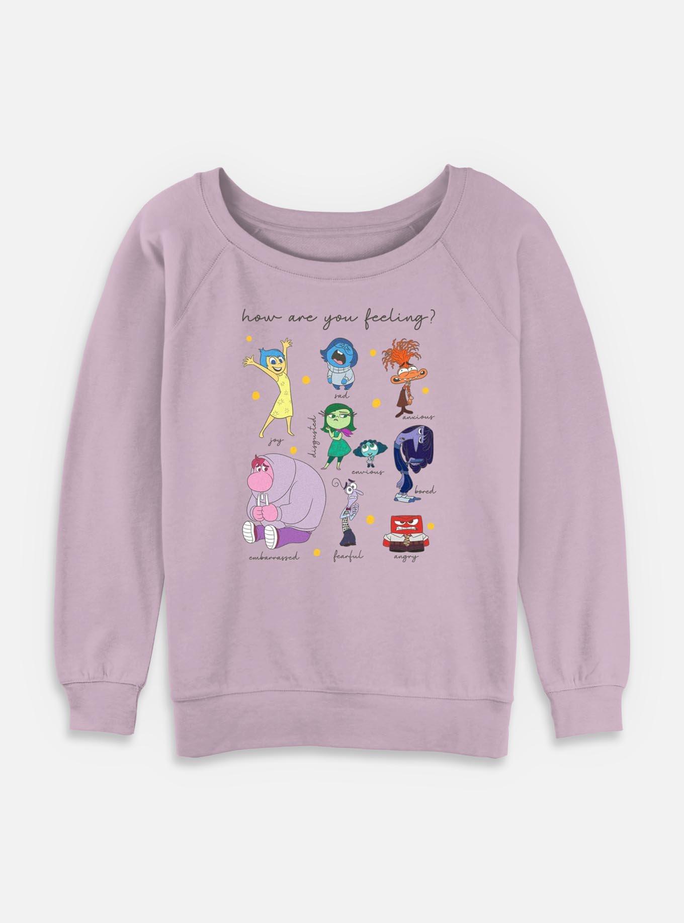 Disney Pixar Inside Out Textbook Of Emotions Womens Slouchy Sweatshirt, , hi-res