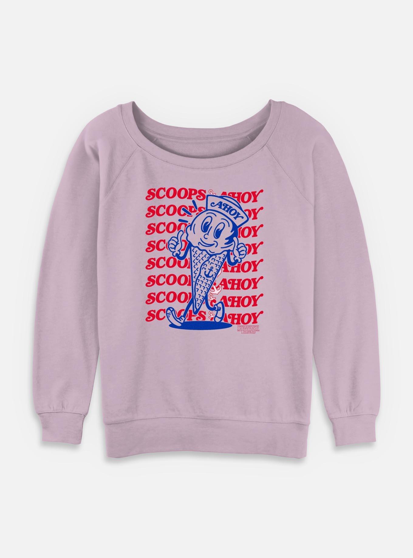 Stranger Things Scoops Ahoy Mascot Womens Slouchy Sweatshirt, , hi-res