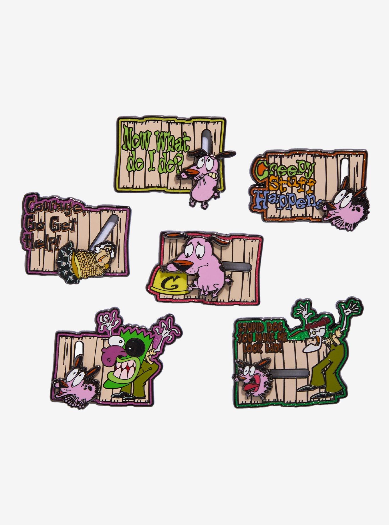 Buckle-Down Courage The Cowardly Dog Sliding Blind Box Enamel Pin Hot Topic Exclusive, , hi-res