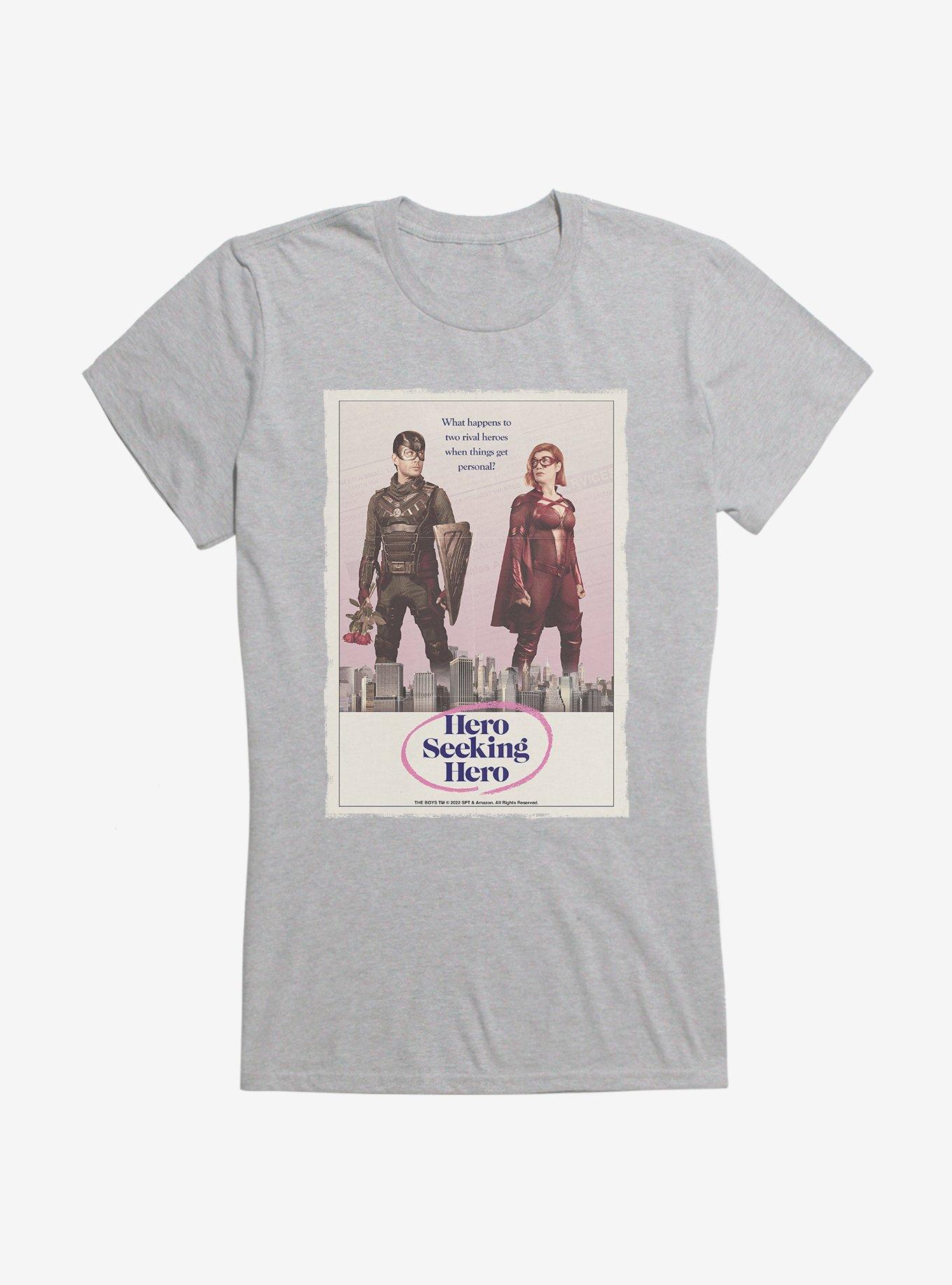 The Boys Hero Seeking Hero Movie Poster Girls T-Shirt, SPORT GRAY, hi-res