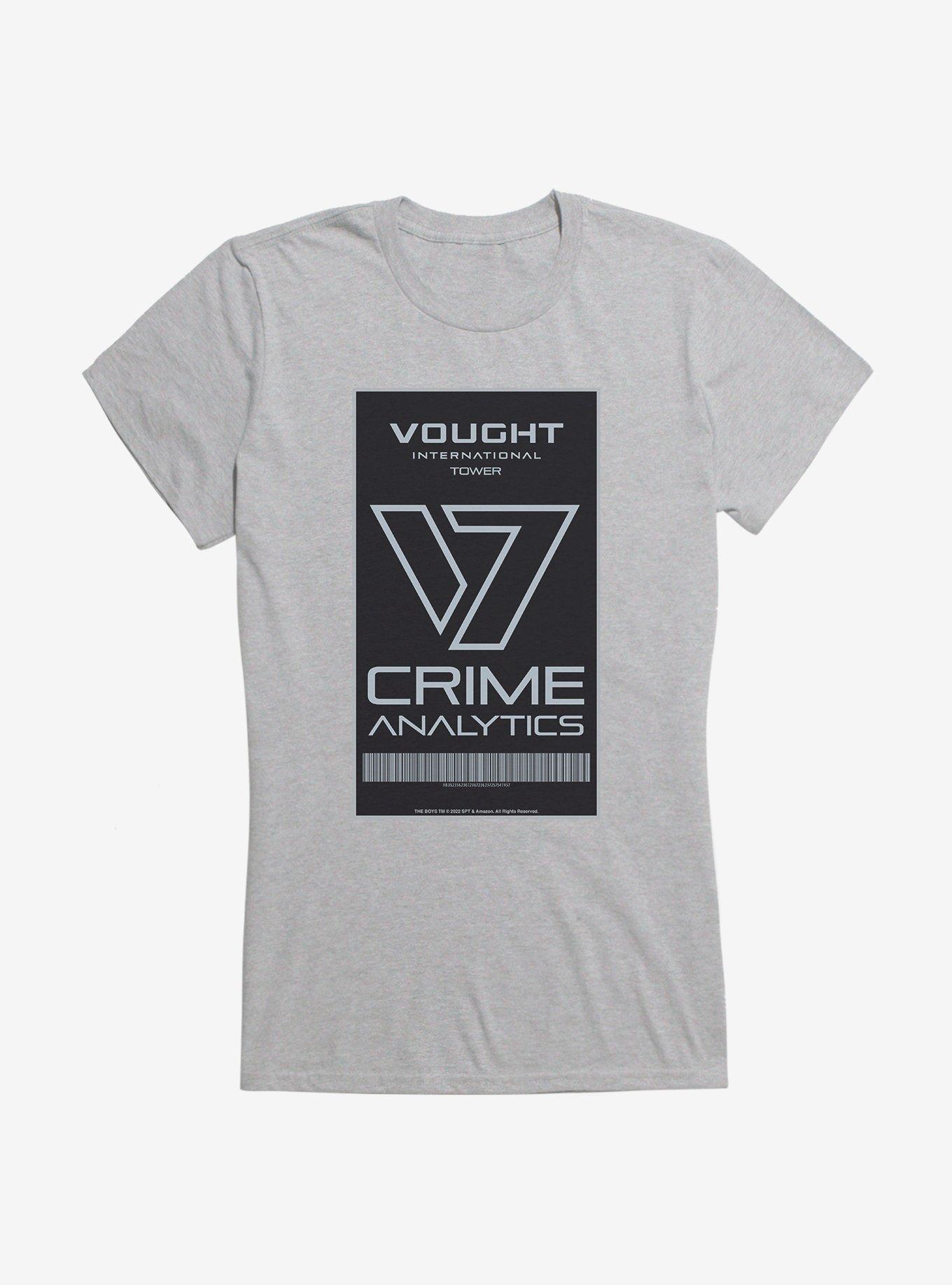 The Boys Vought Intl Tower Crime Analytics Badge Girls T-Shirt, , hi-res