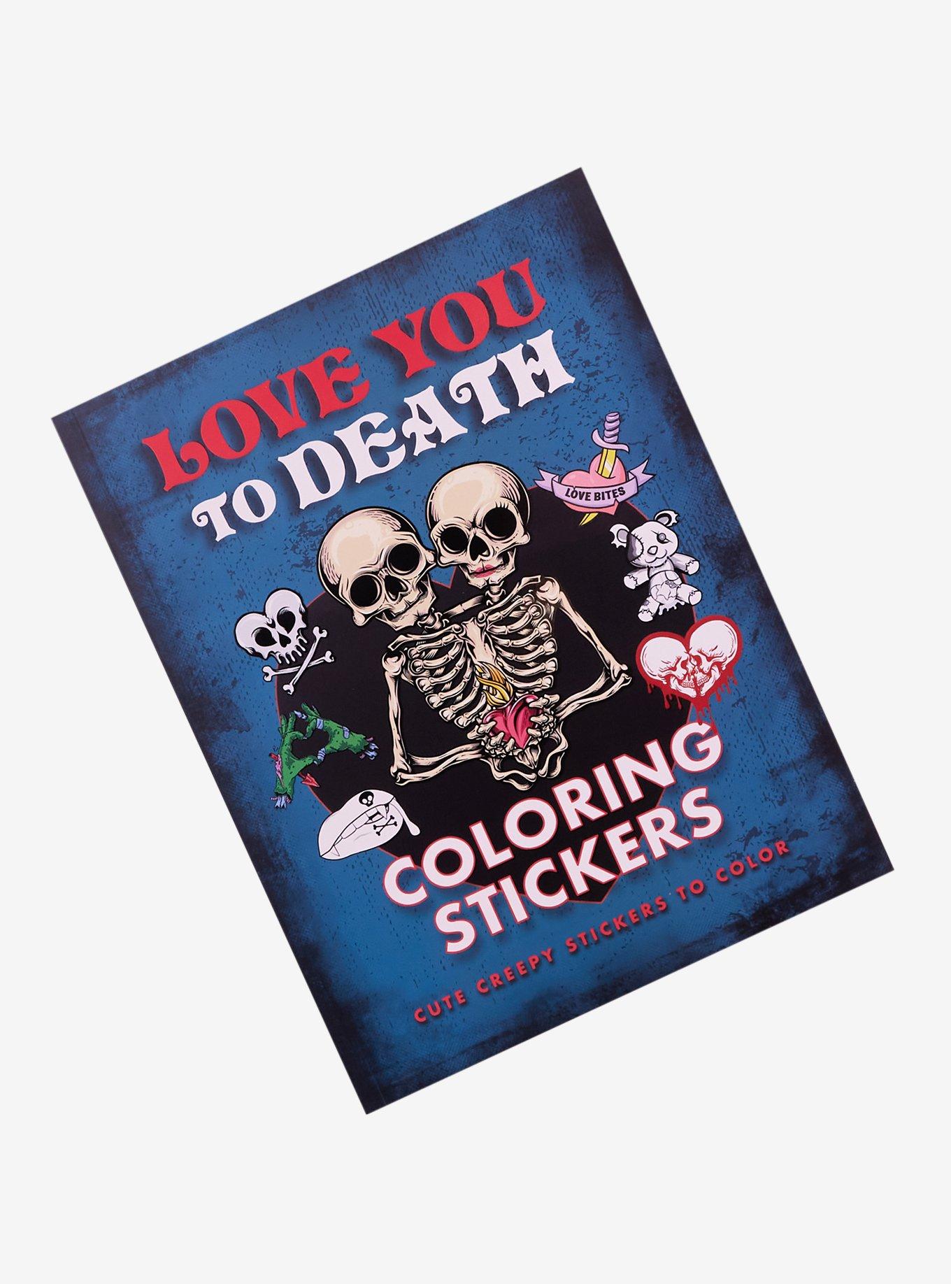 Love You To Death Coloring Sticker Book, , hi-res