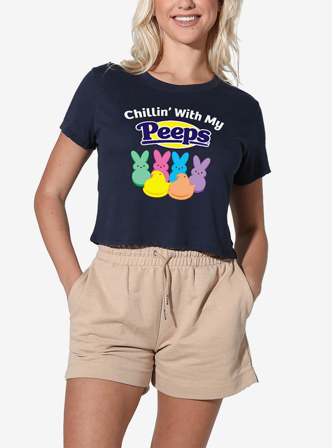 Peeps Easter Chillin' With My Peeps Girls Crop Top, , hi-res