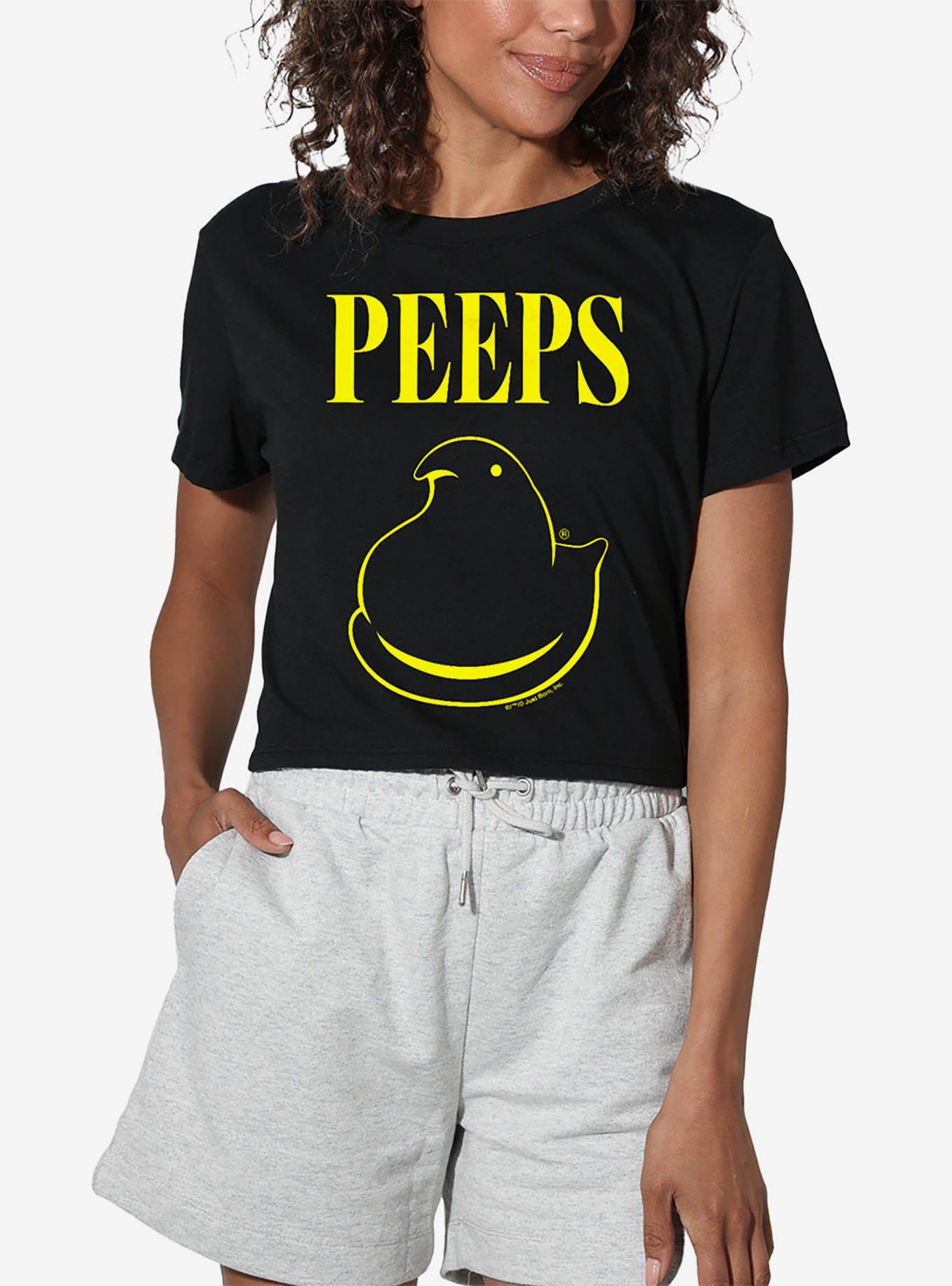 Peeps Easter Black And Yellow Girls Crop Top, , hi-res