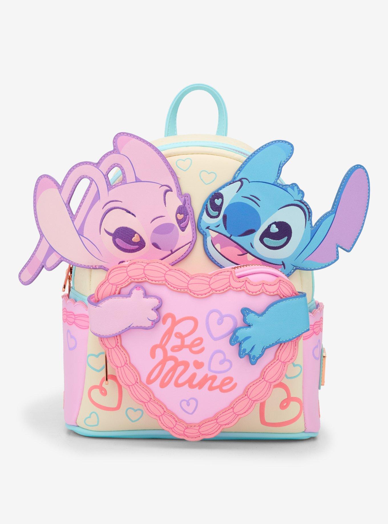 Loungefly Disney Stitch & Angel Be Mine Figural Mini Backpack