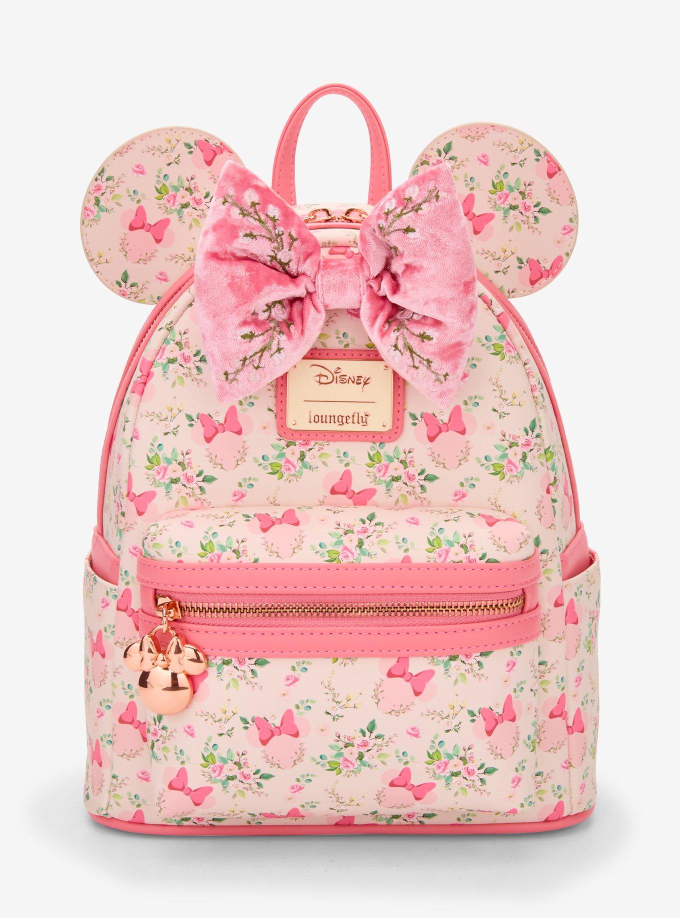 Loungefly Disney Minnie Mouse Pink Floral Mini Backpack, , hi-res