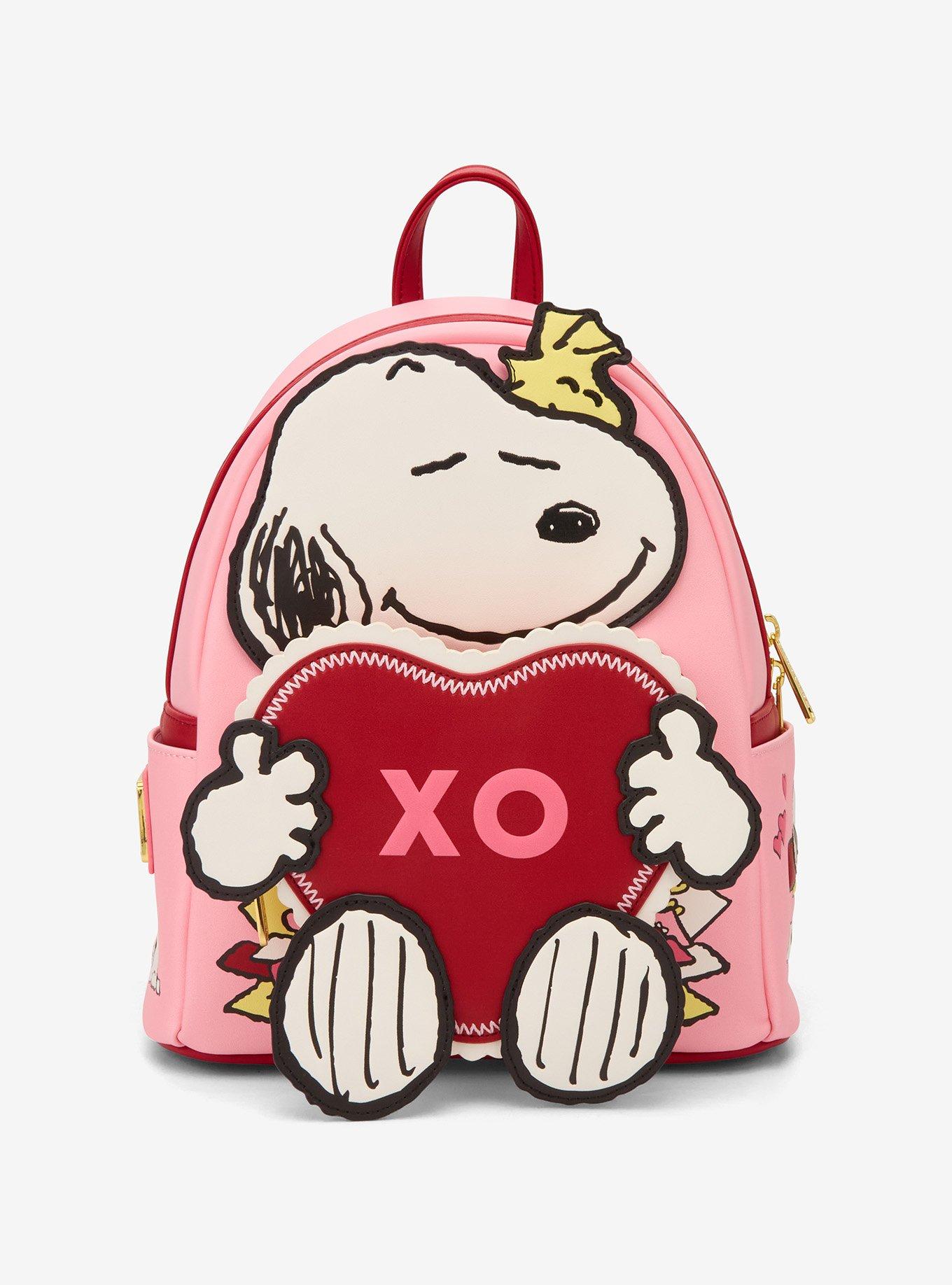 Loungefly Peanuts Snoopy & Woodstock Heart Mini Backpack