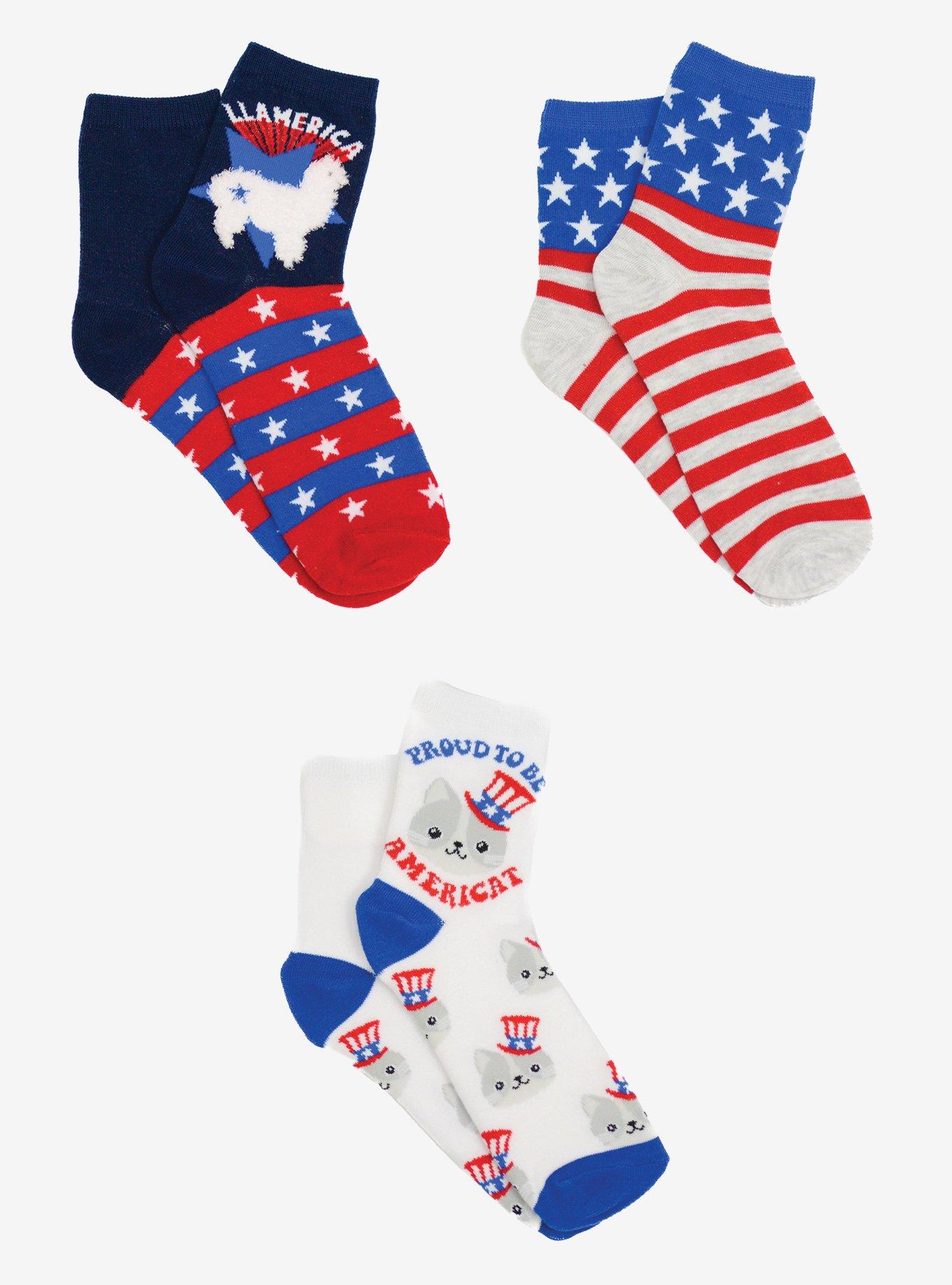 Americana 3-Pairs Crew Socks, , hi-res