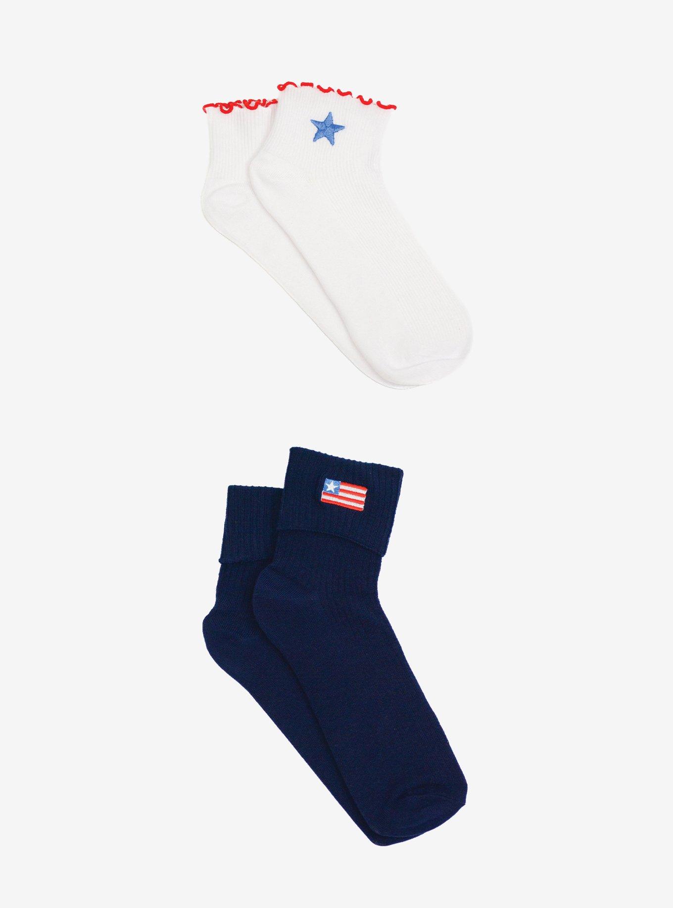 Americana 2-Pairs Anklet Socks, , hi-res
