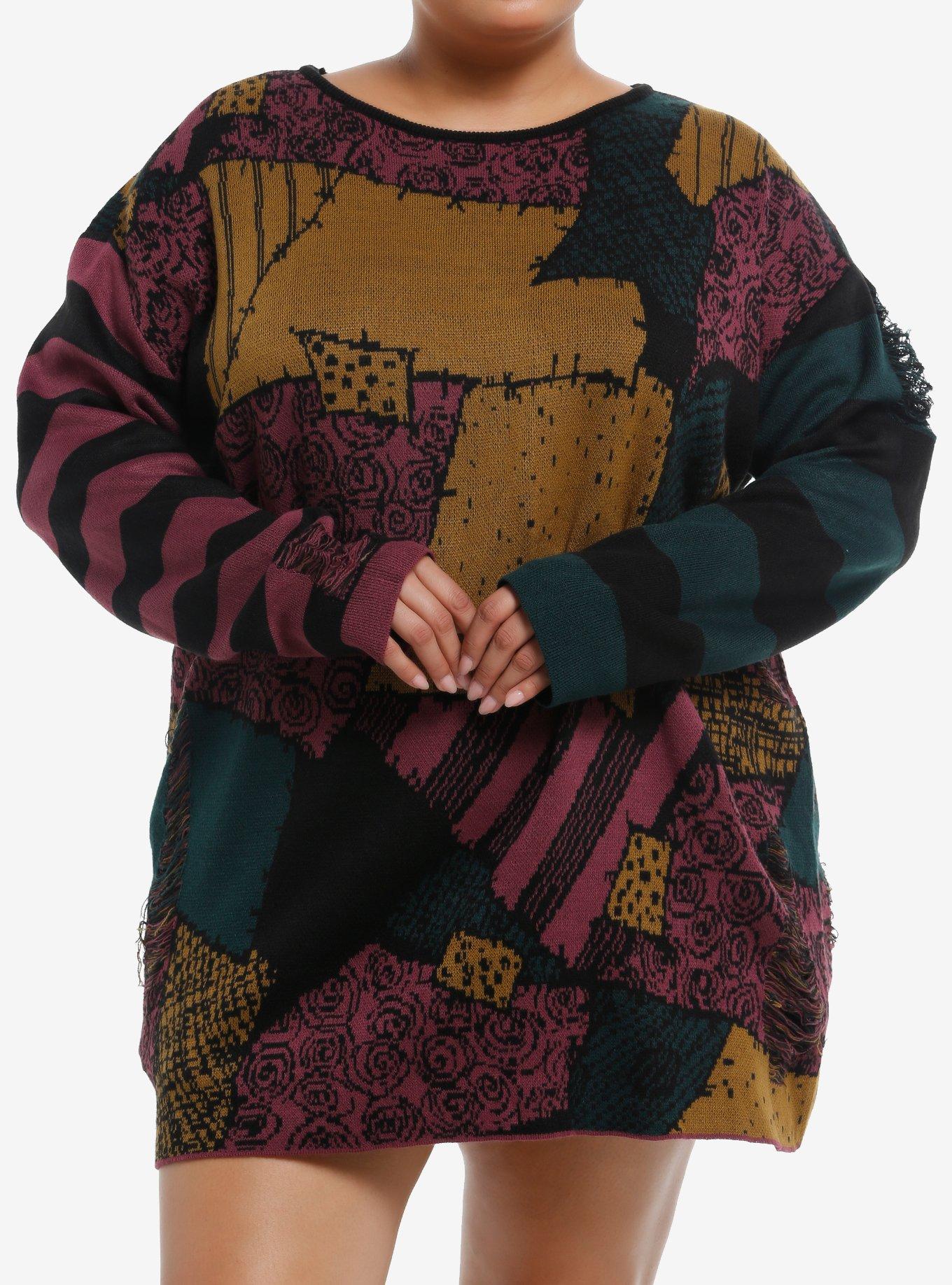 Her Universe The Nightmare Before Christmas Sally Sweater Dress Plus Size, , hi-res