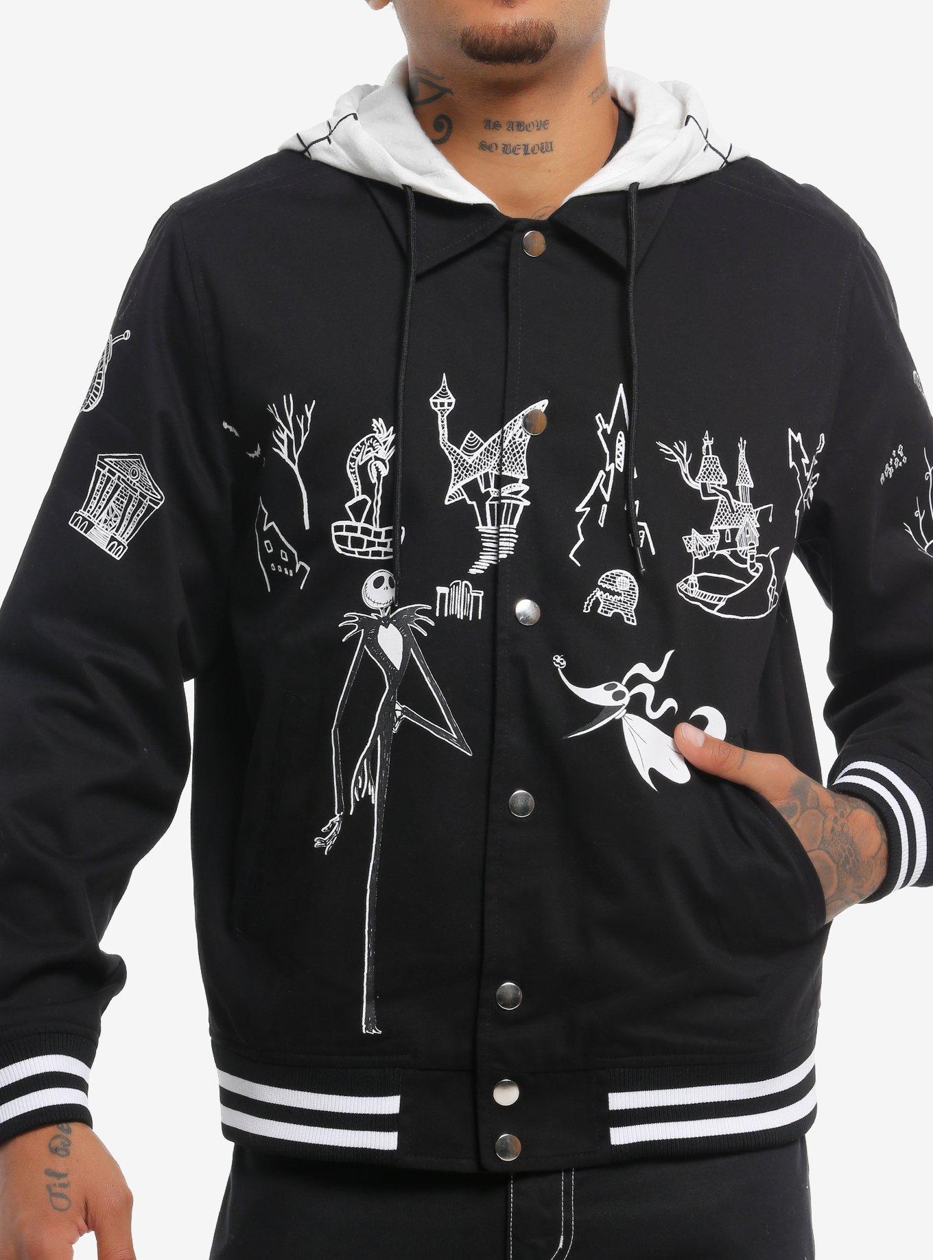 Our Universe The Nightmare Before Christmas Jack Face Varsity Jacket, , hi-res