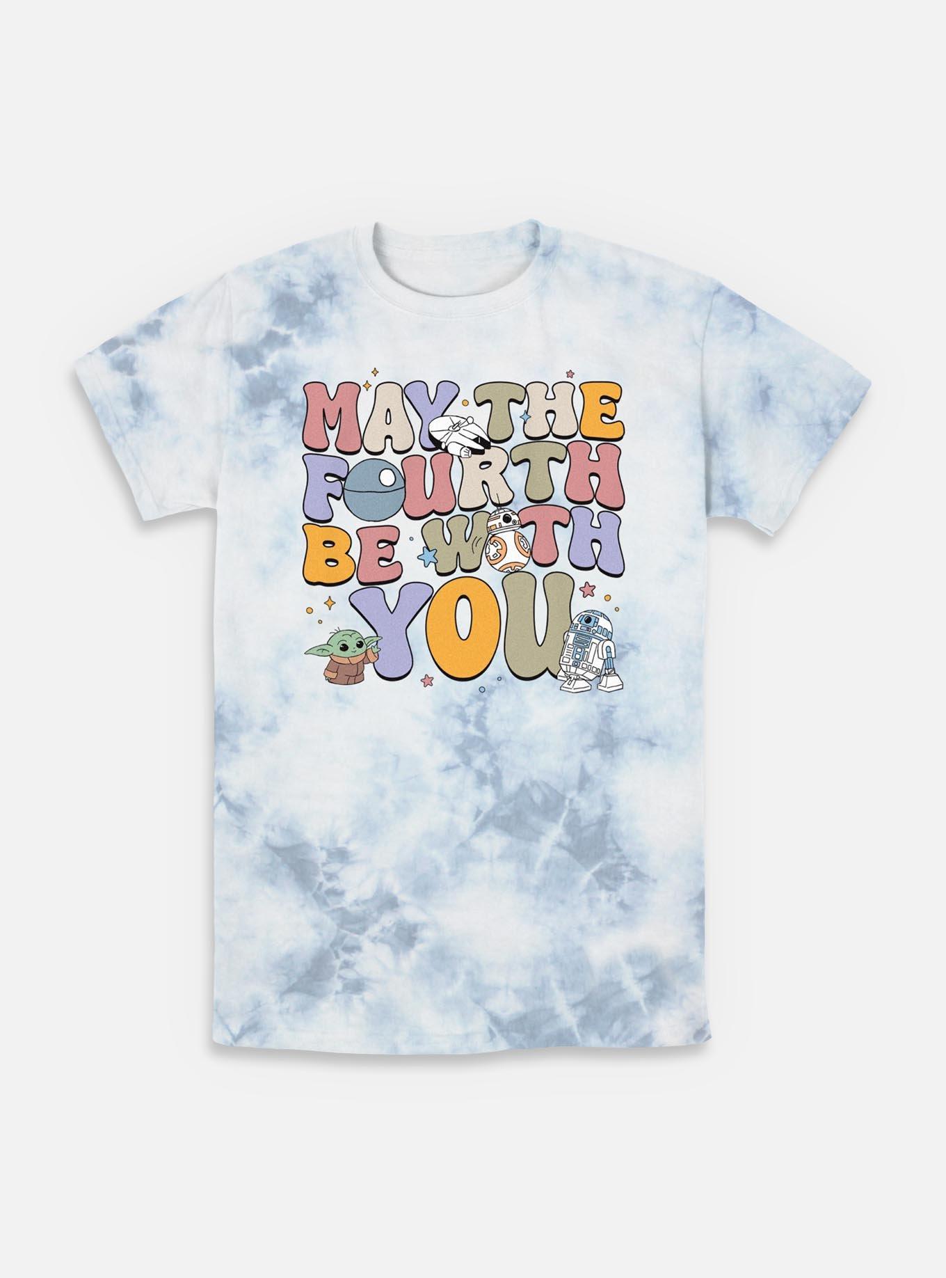 Star Wars The Mandalorian May The Fourth Groovy Text Tie-Dye T-Shirt, , hi-res