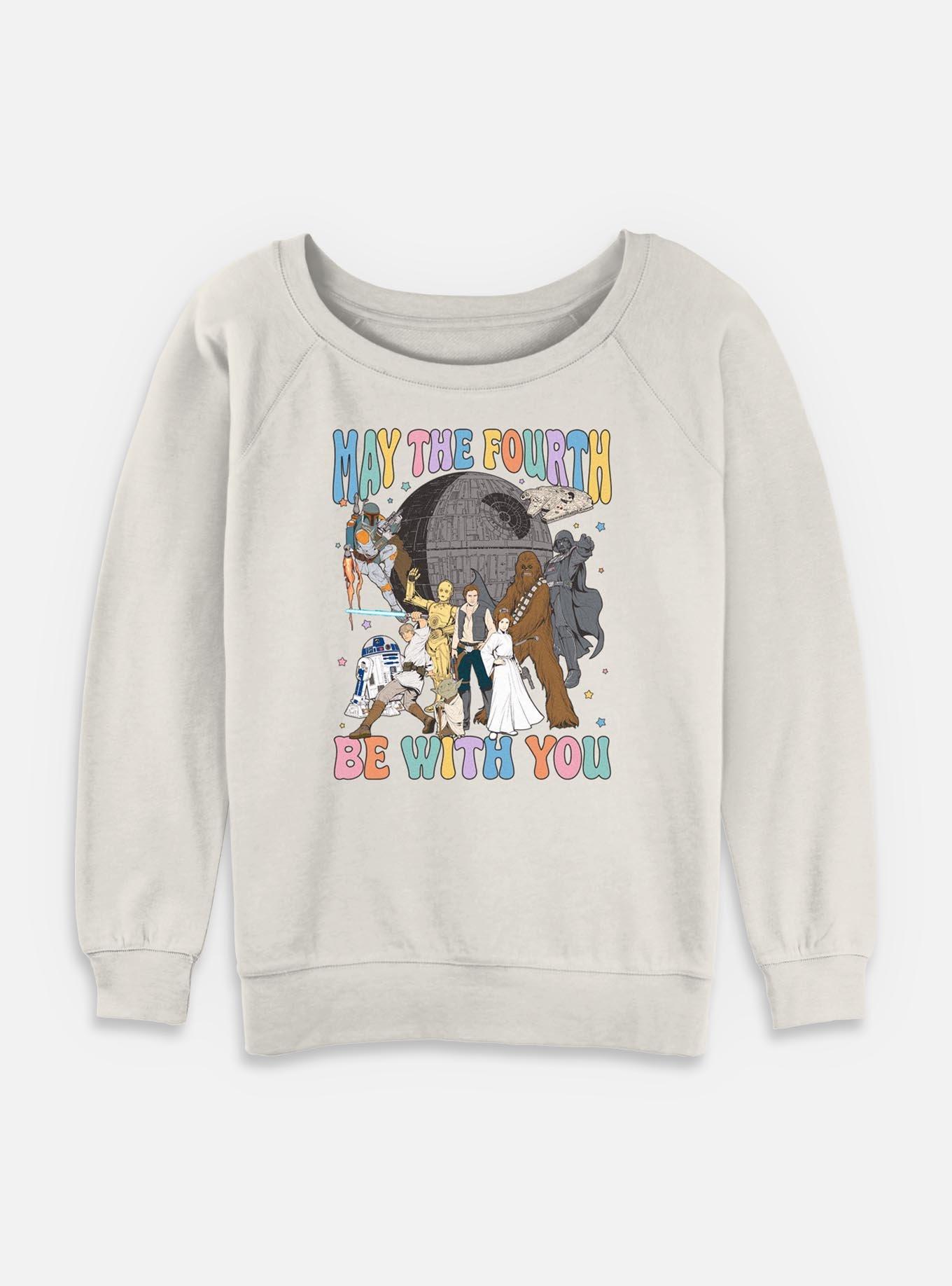 Star Wars A New Hope May The Fourth Be With You  Womens Slouchy Sweatshirt, , hi-res