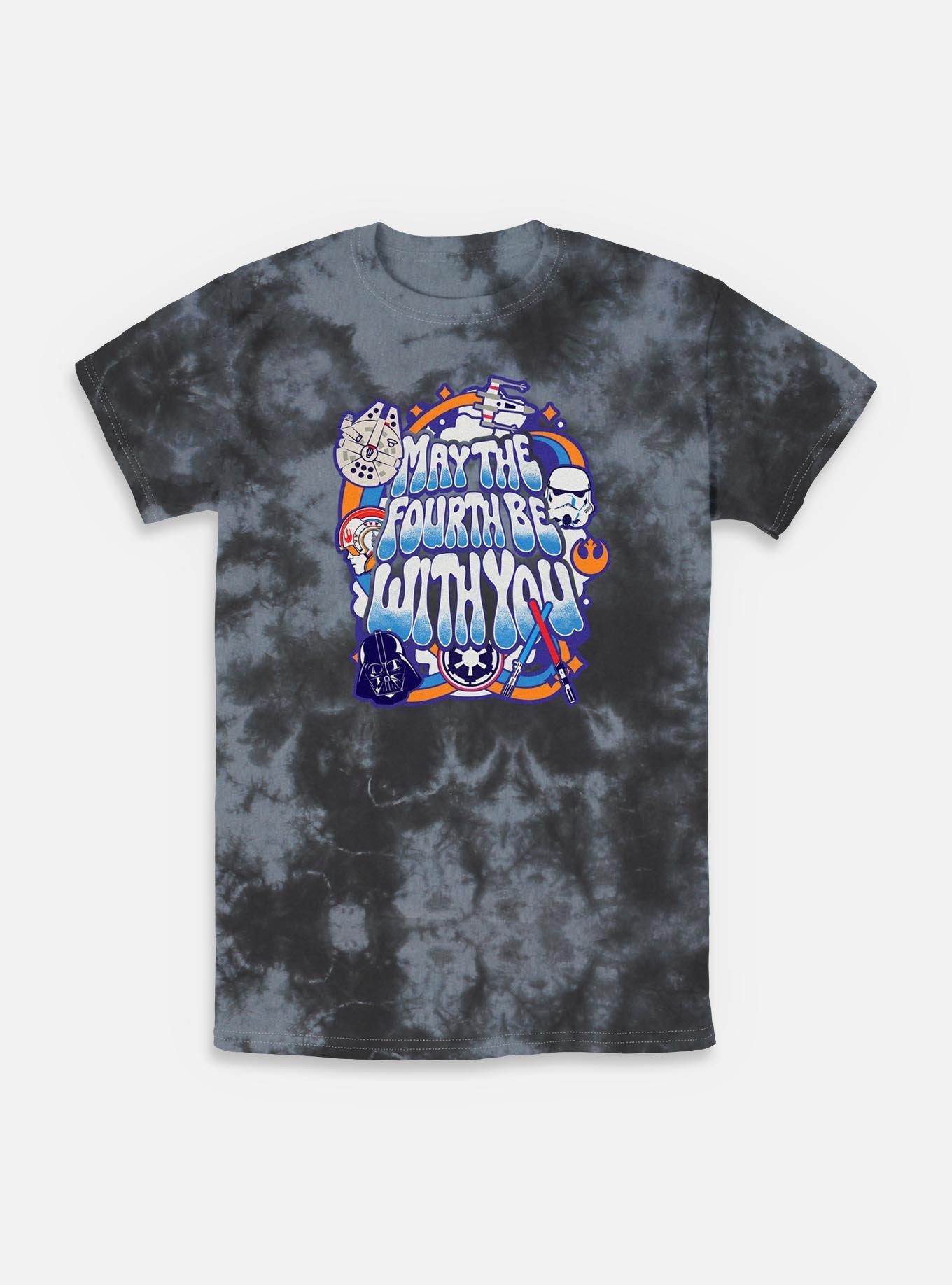 Star Wars Bubble Text May The Fourth Tie-Dye T-Shirt, , hi-res