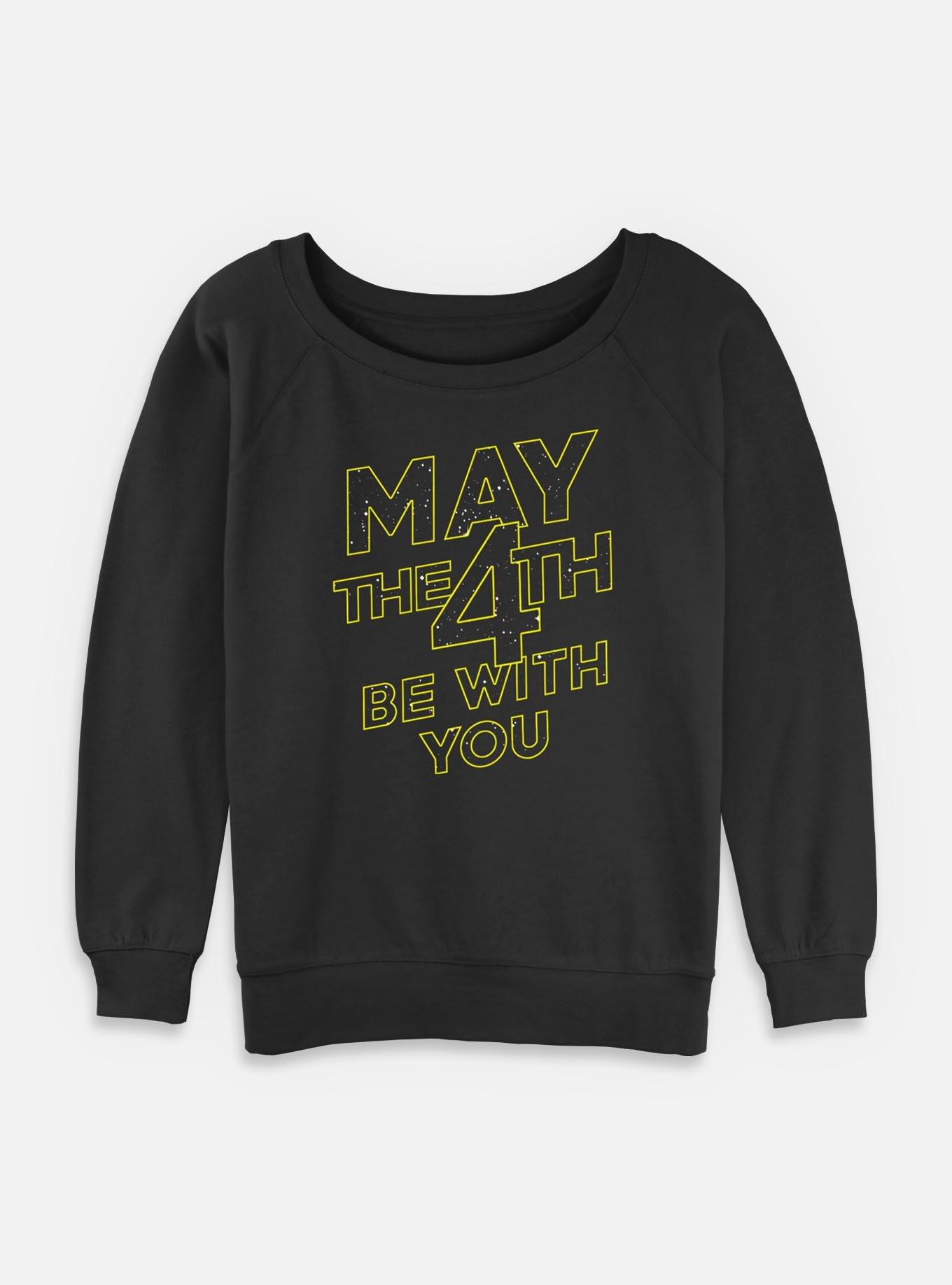 Star Wars May The 4th Be With You Womens Slouchy Sweatshirt,Specials : American Fashion Style Bags On Sale