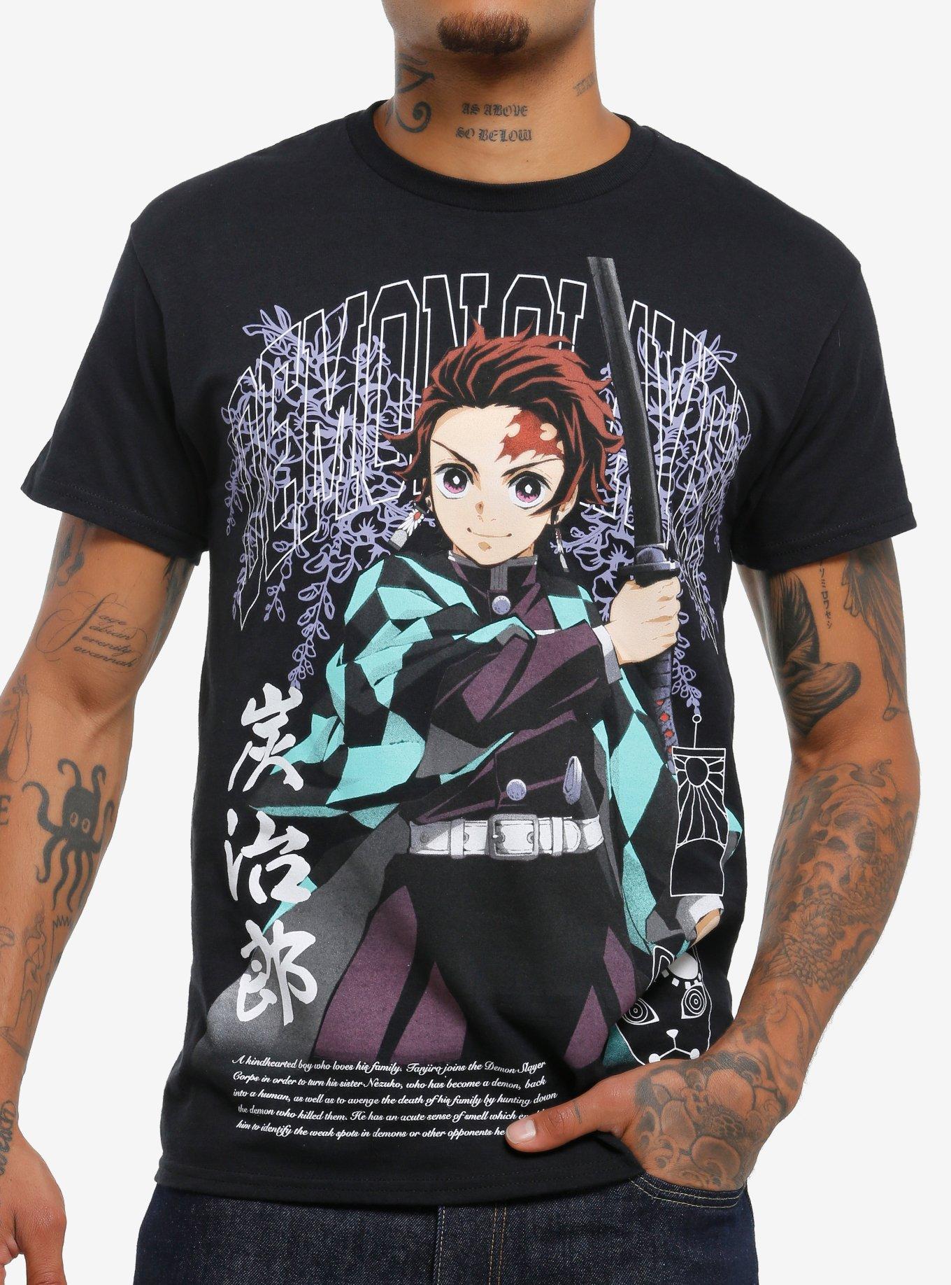 Demon Slayer: Kimetsu No Yaiba Tanjiro Jumbo Print Boxy T-Shirt, , hi-res