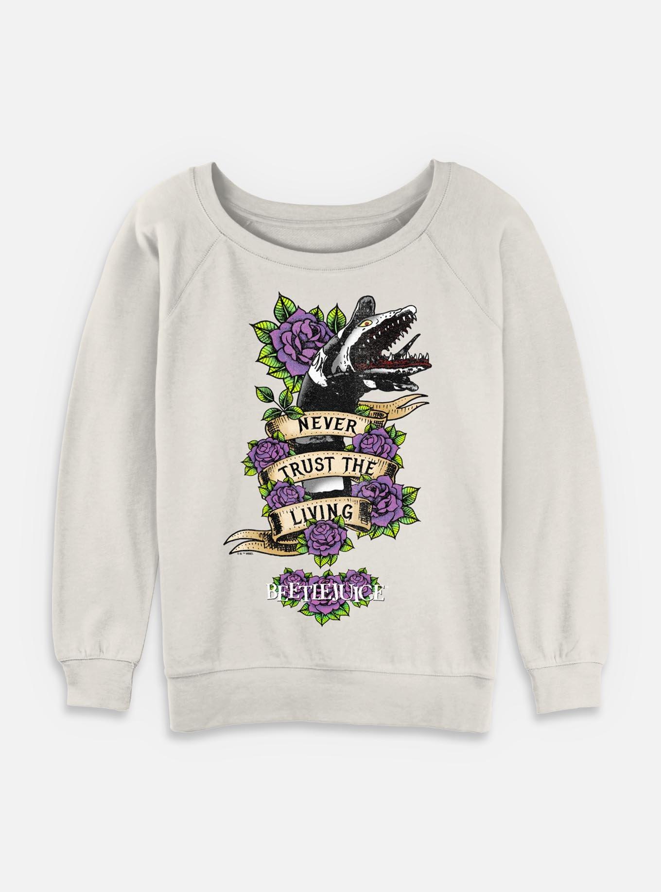 Beetlejuice Untrusting Sandworm Womens Slouchy Sweatshirt 