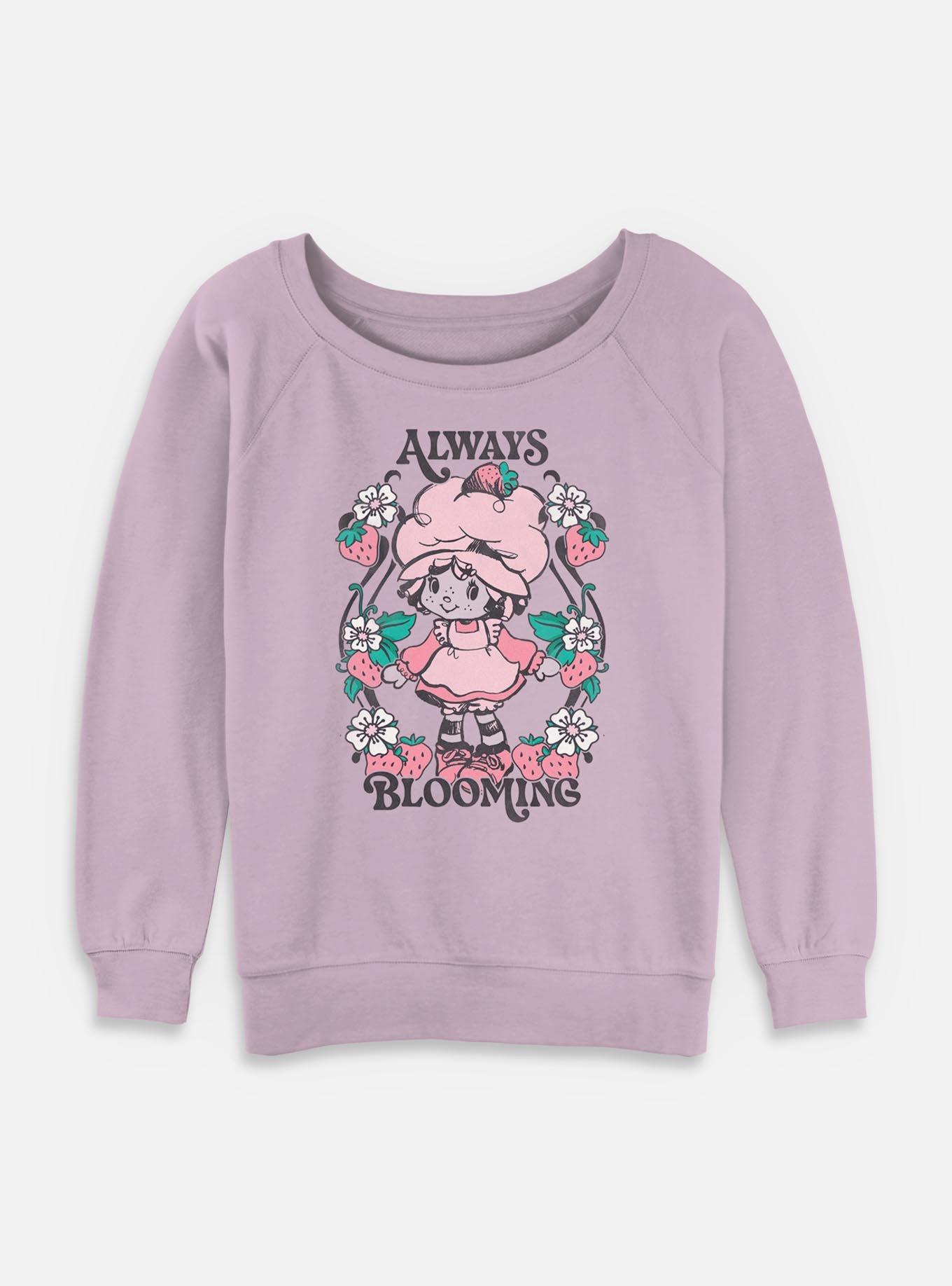 Strawberry Shortcake Always Blooming Womens Slouchy Sweatshirt 