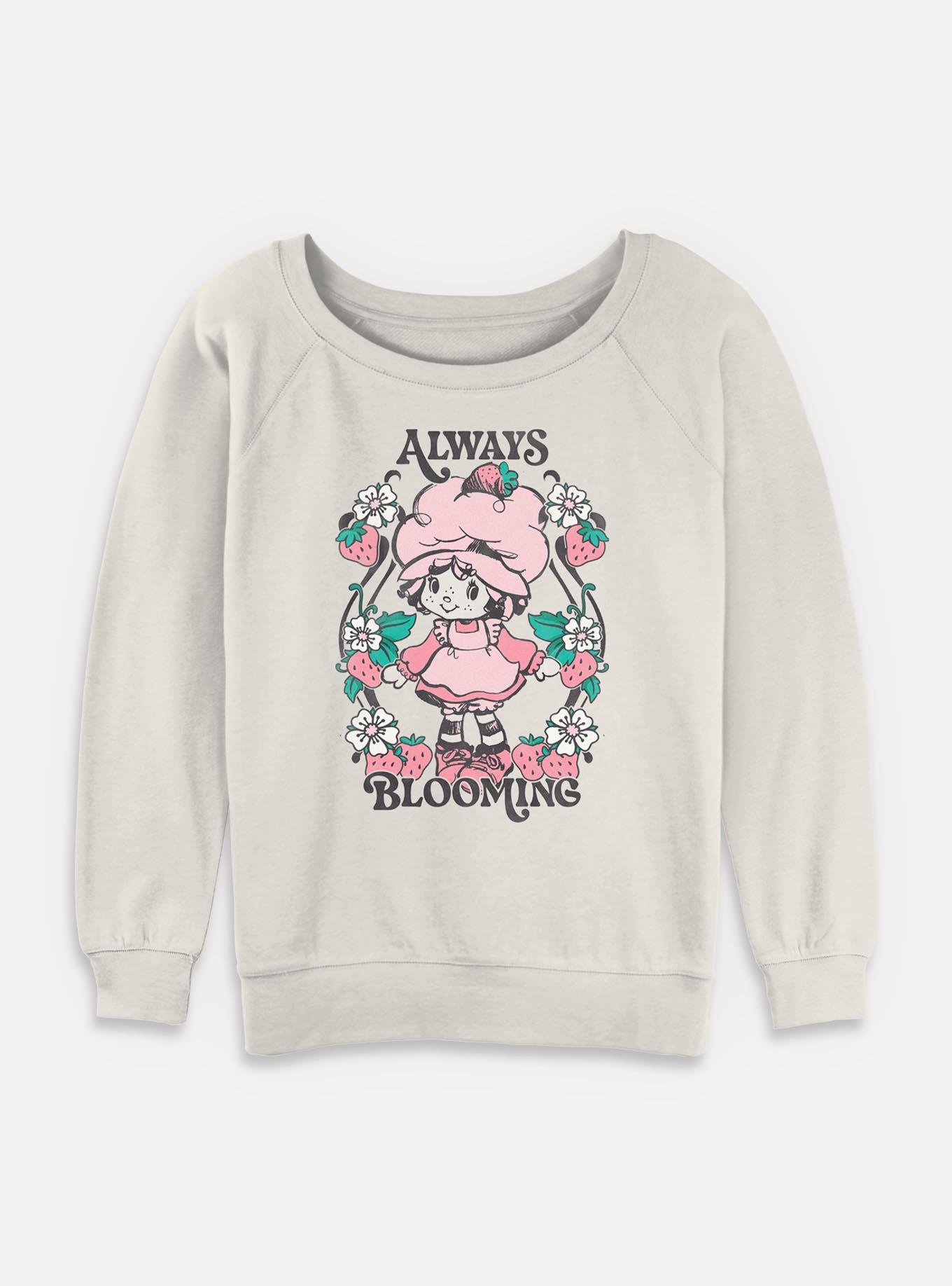 Strawberry Shortcake Always Blooming Womens Slouchy Sweatshirt 
