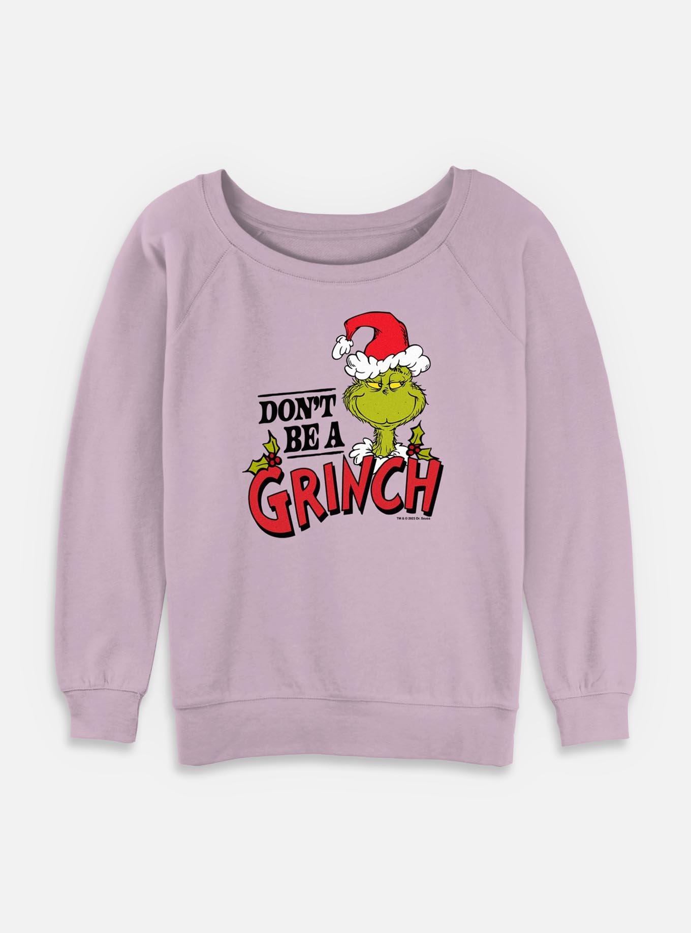 Dr. Seuss Dont Be Womens Slouchy Sweatshirt, LAVENDER, hi-res