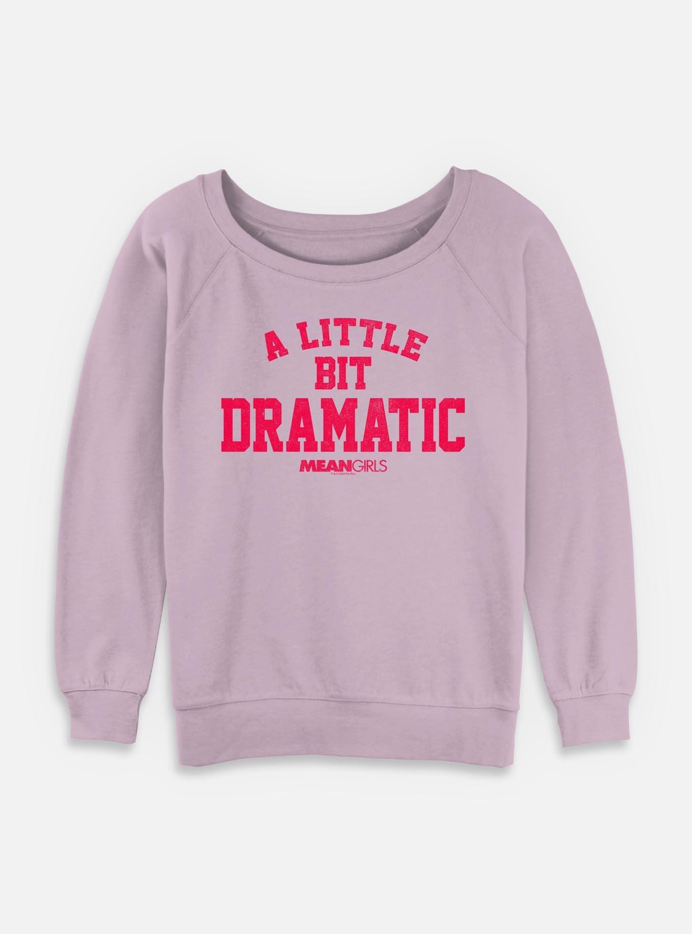 Mean Girls A Little Bit Dramatic Womens Slouchy Sweatshirt, LAVENDER, hi-res