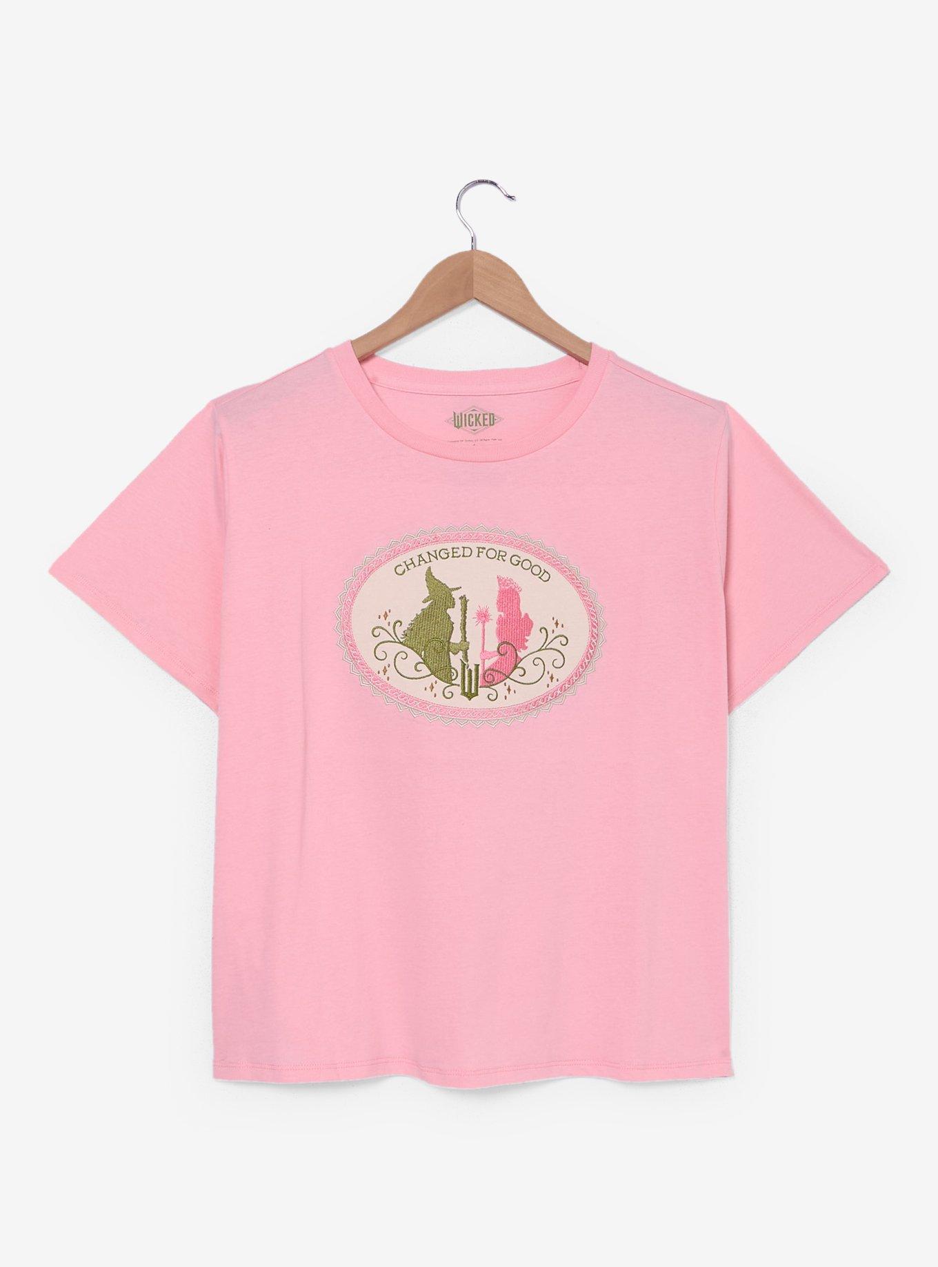 Wicked Elphaba & Glinda Embroidered T-Shirt Plus Size, , hi-res