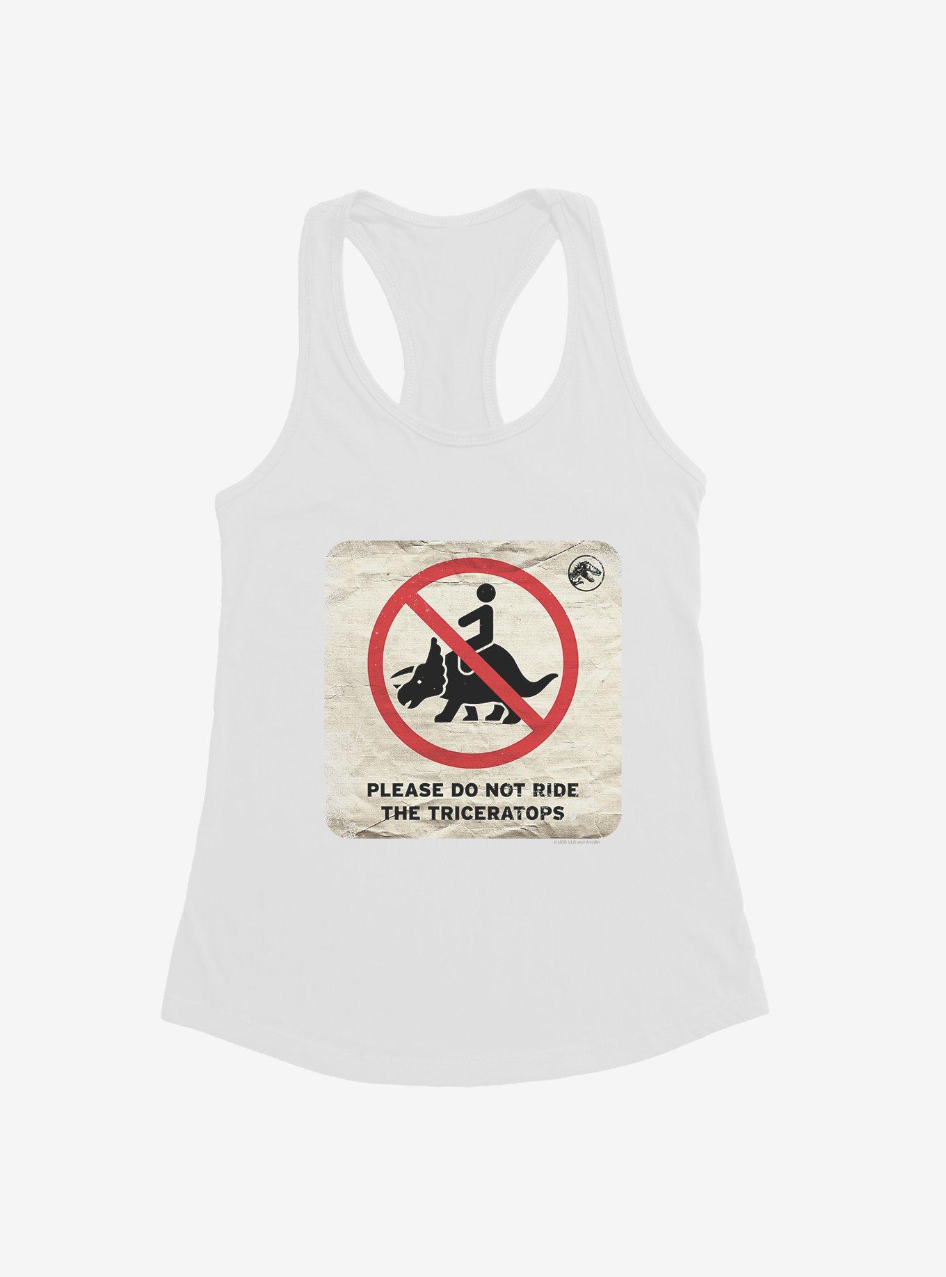 Jurassic World Dominion Do Not Ride Triceratops Womens Tank Top, , hi-res