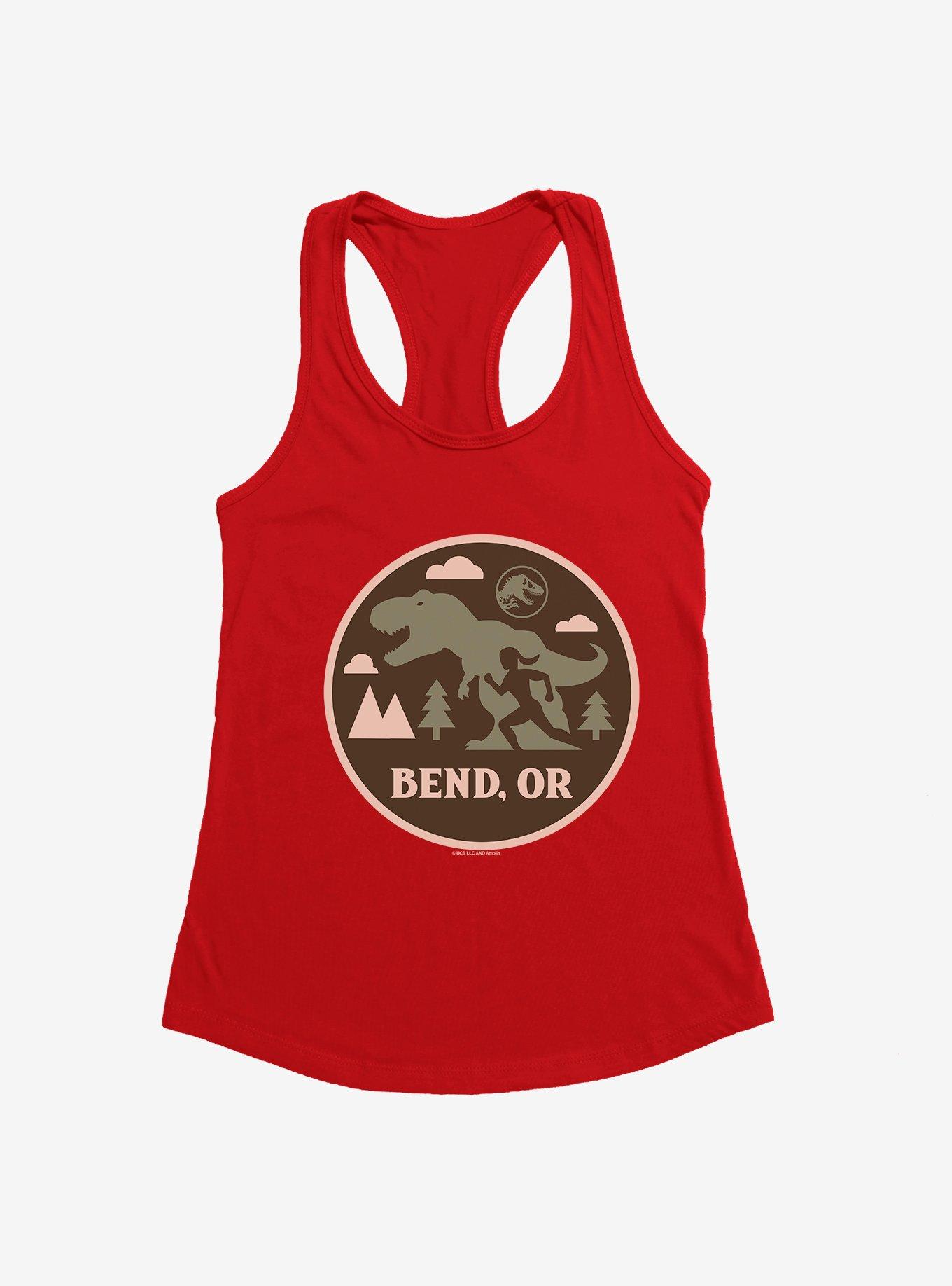 Jurassic World Dominion T-Rex Badge Womens Tank Top, RED, hi-res
