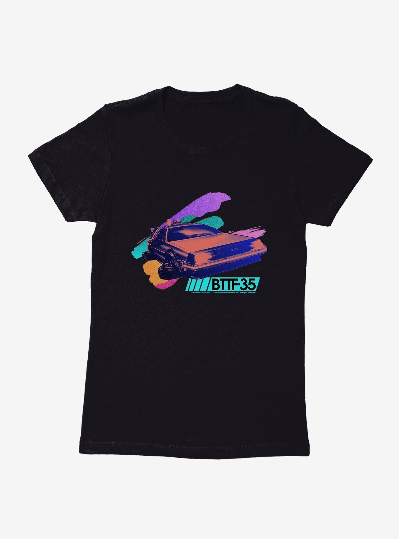 Back To The Future DeLorean Bold Neon Womens T-Shirt,All Products : American Fashion Style Bags On Sale