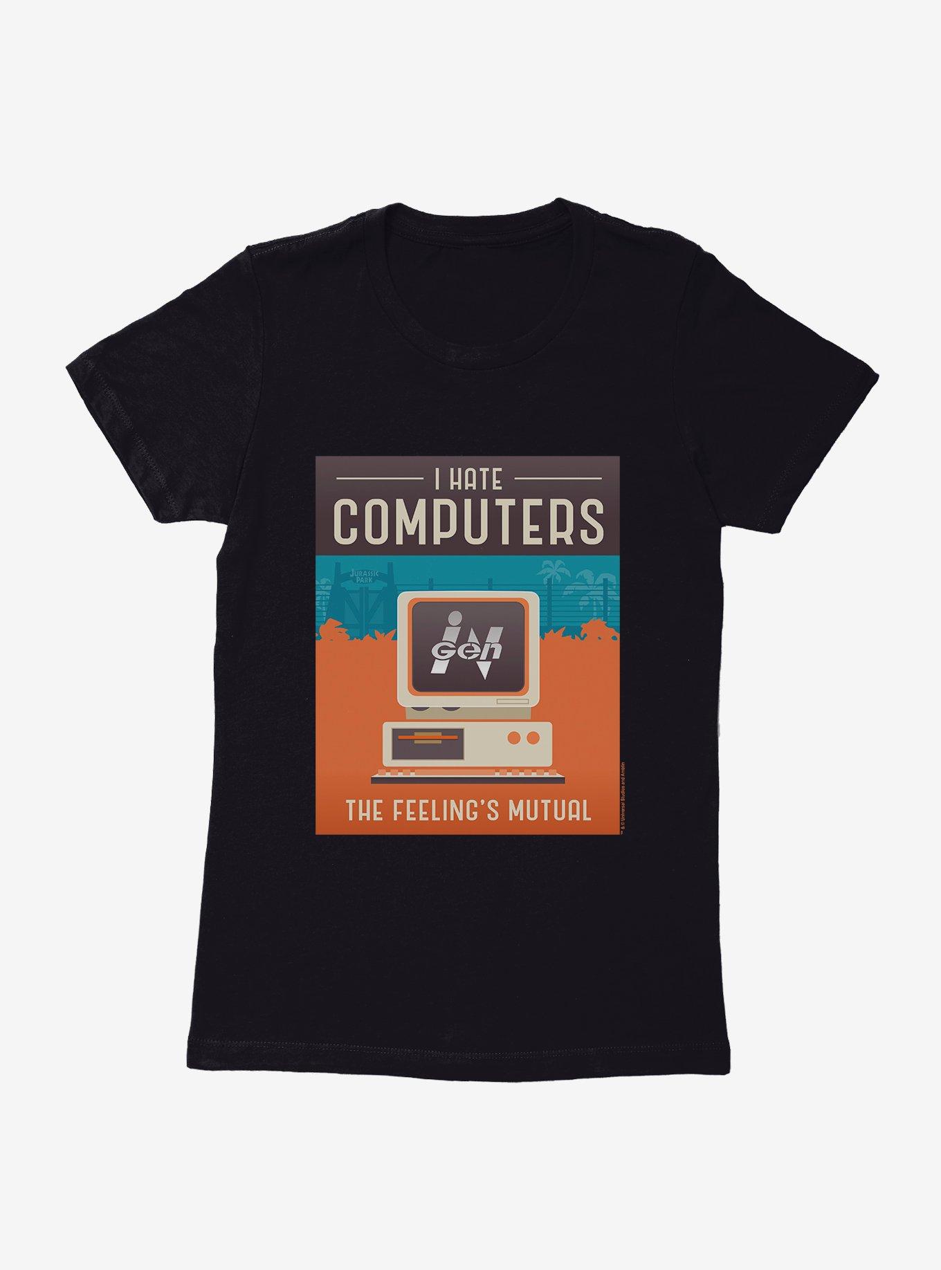 Jurassic Park Computer Hate Womens T-Shirt, , hi-res