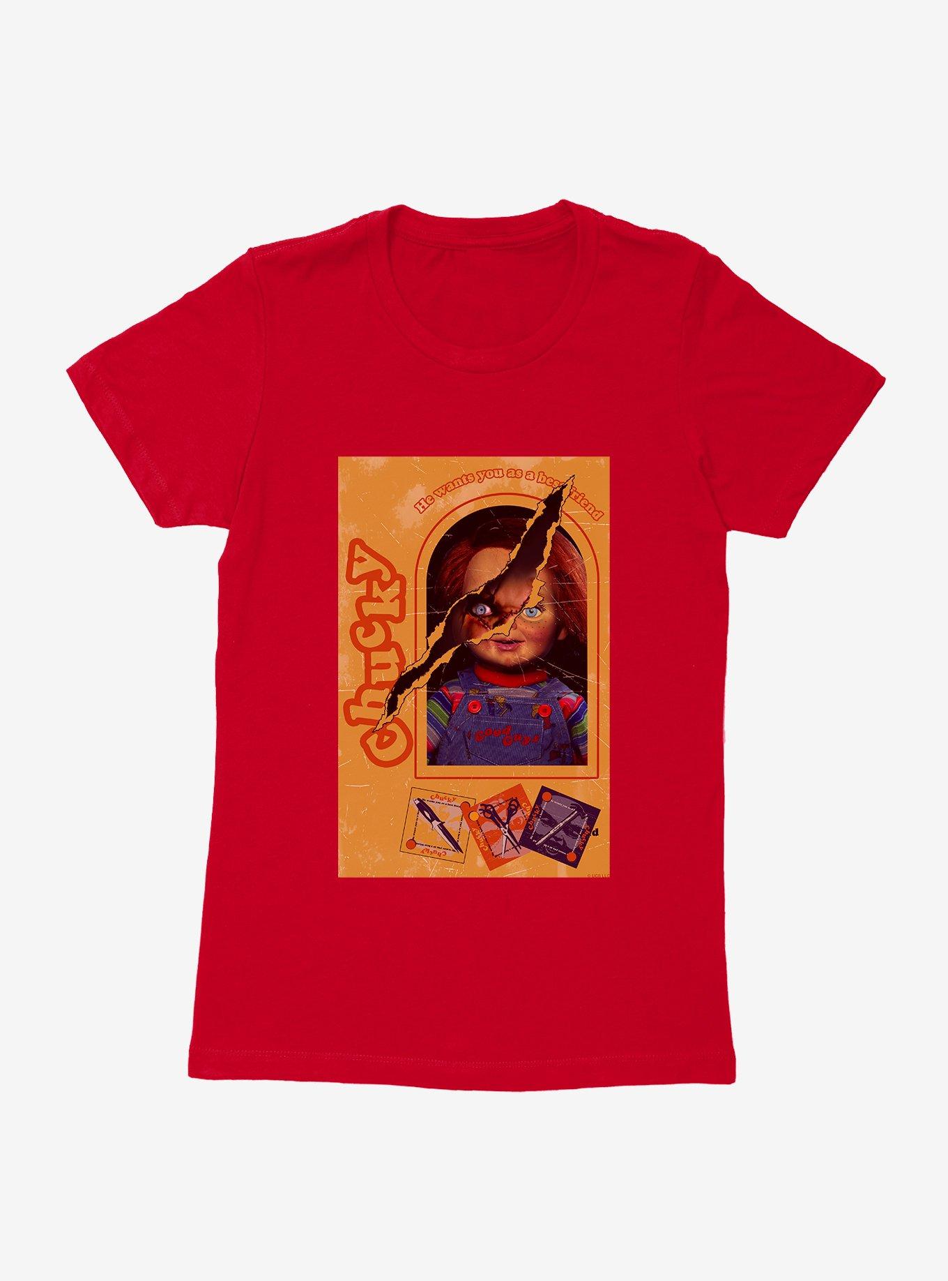 Chucky Doll Box Torn Womens T-Shirt, , hi-res