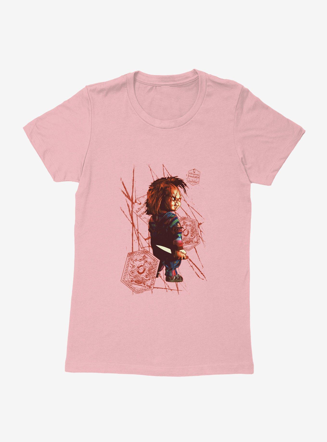 Chucky Deadly Doll Slashes Womens T-Shirt,Specials : American Fashion Style Bags On Sale