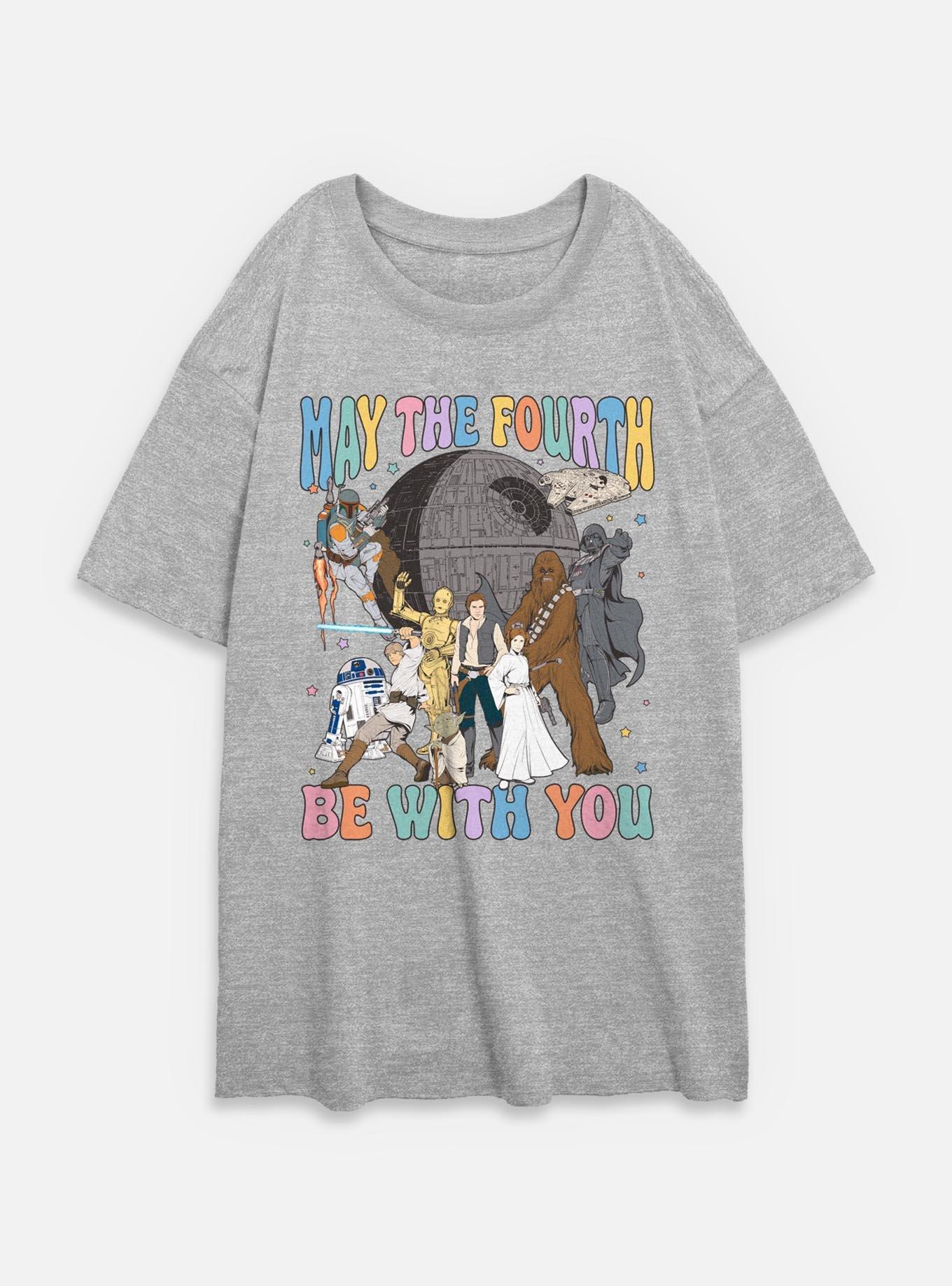 Star Wars A New Hope May The Fourth Be With You Womens Oversized T-Shirt