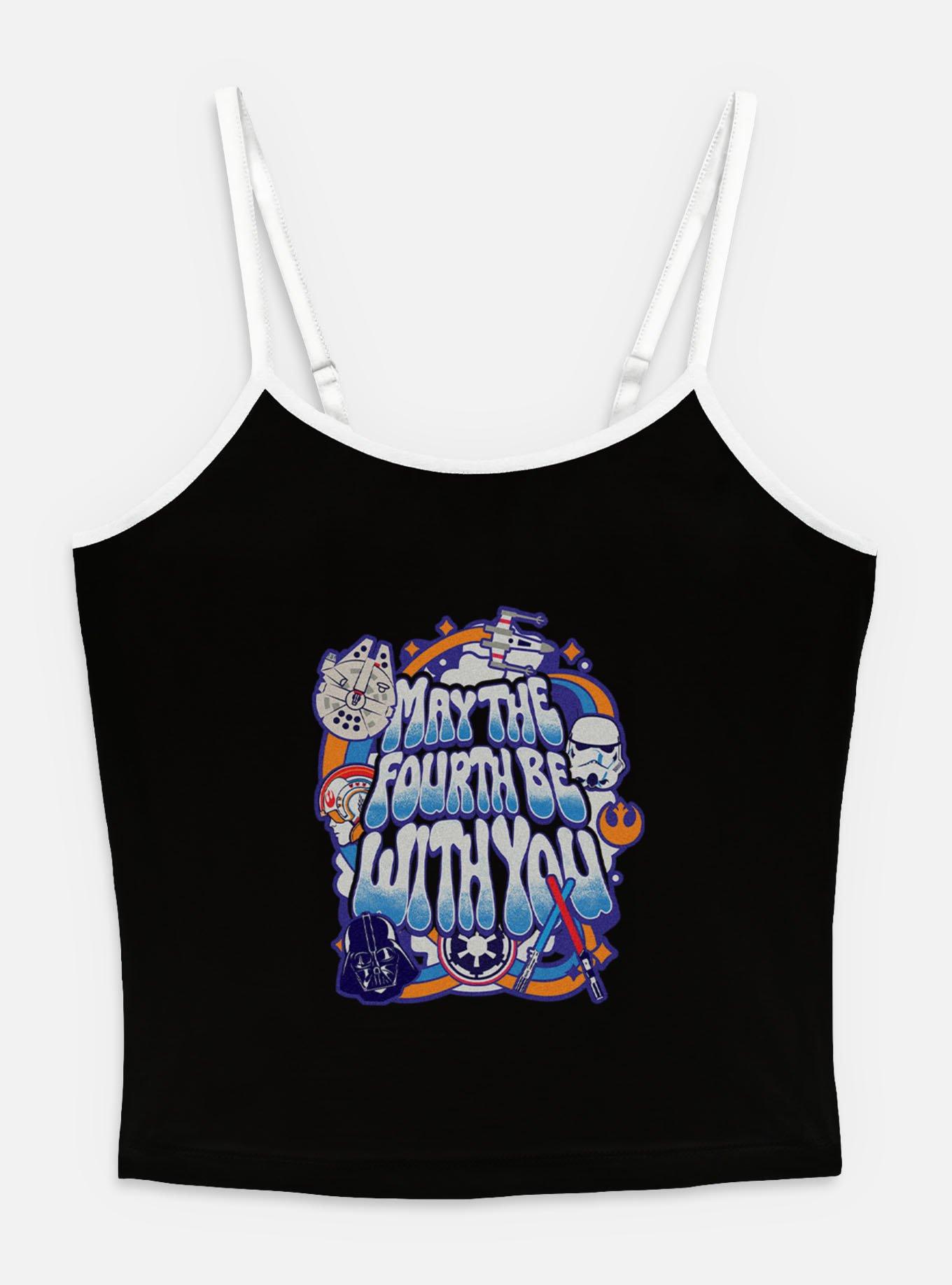 Star Wars Bubble Text May The Fourth Womens Cami Tank Top, , hi-res