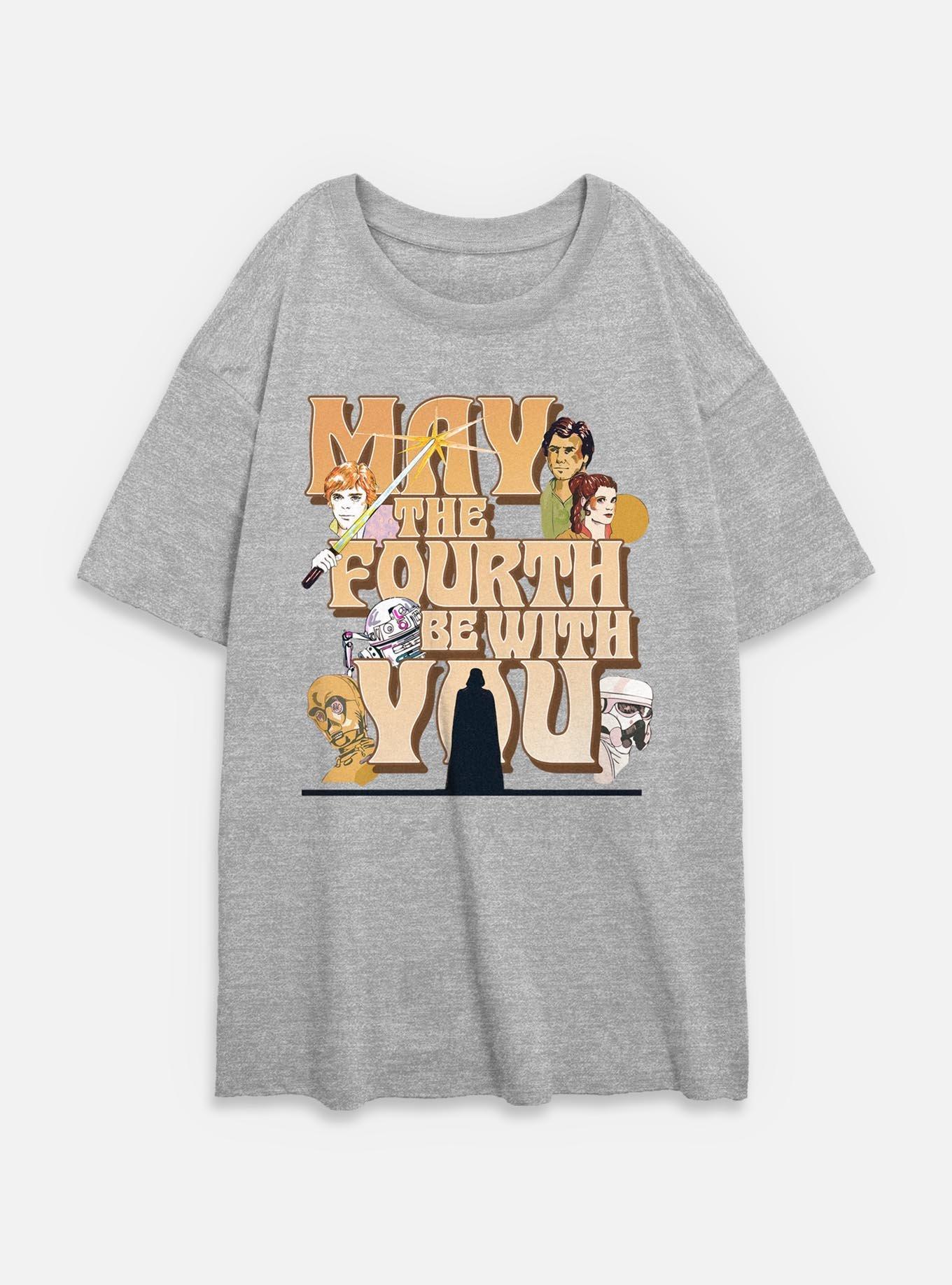 Star Wars May The Fourth Be With You Womens Oversized T-Shirt, , hi-res
