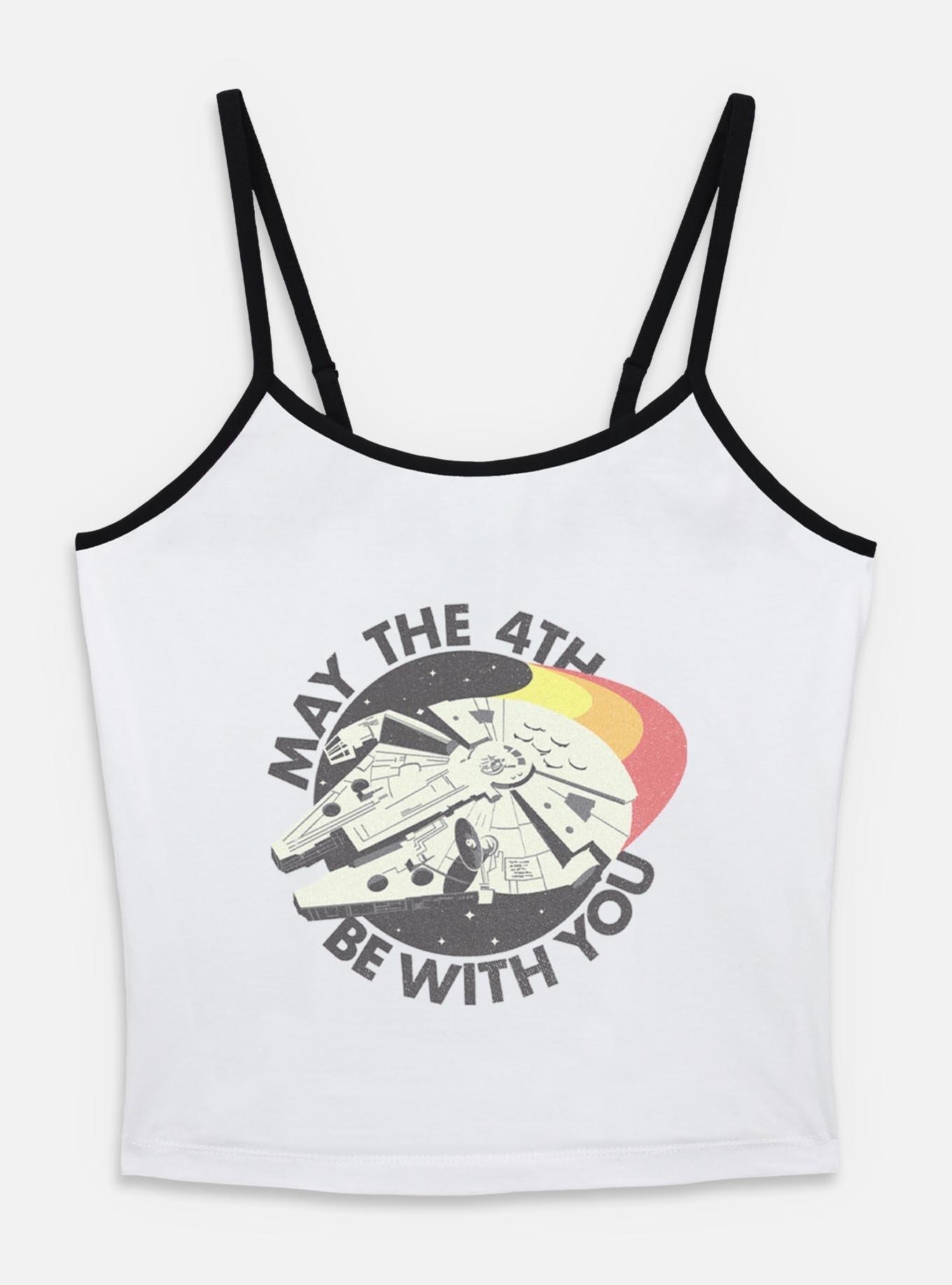 Star Wars Retro May The 4th Millenium Falcon Womens Cami Tank Top, , hi-res
