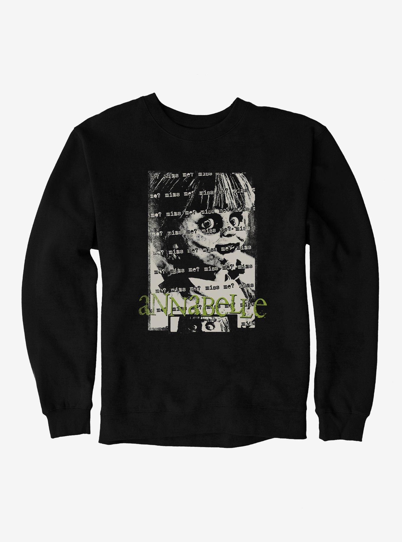 Annabelle Miss Me? Sweatshirt, BLACK, hi-res